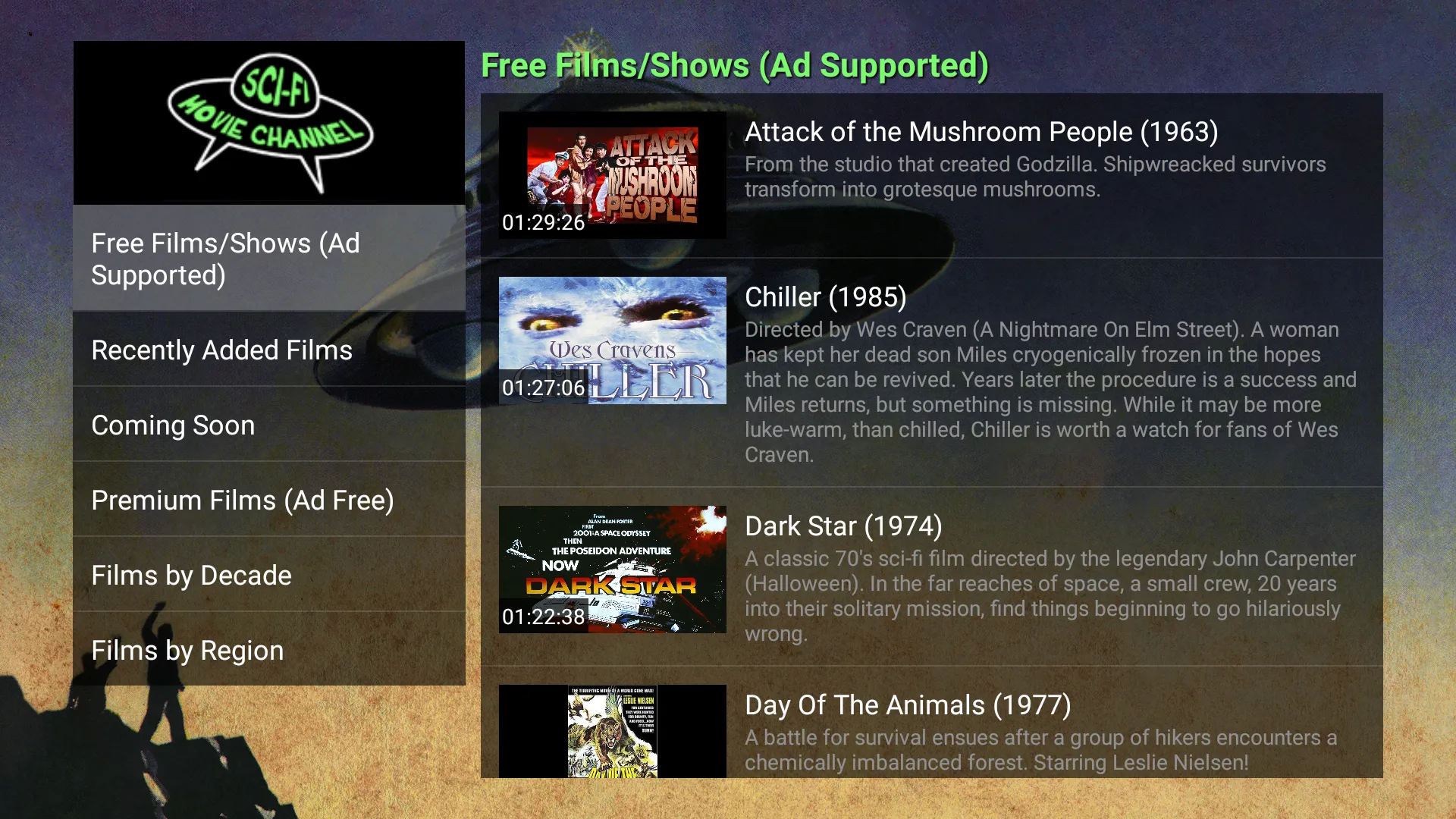 Scifi Movie Channel | Indus Appstore | Screenshot