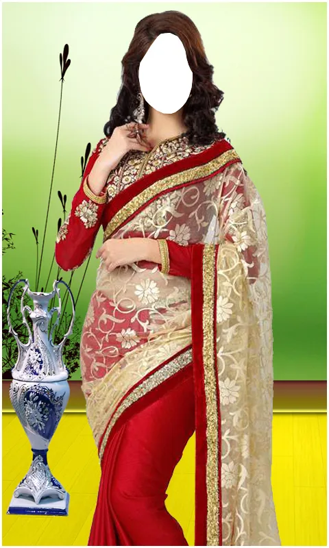 Women Stylish Saree Photo Suit | Indus Appstore | Screenshot