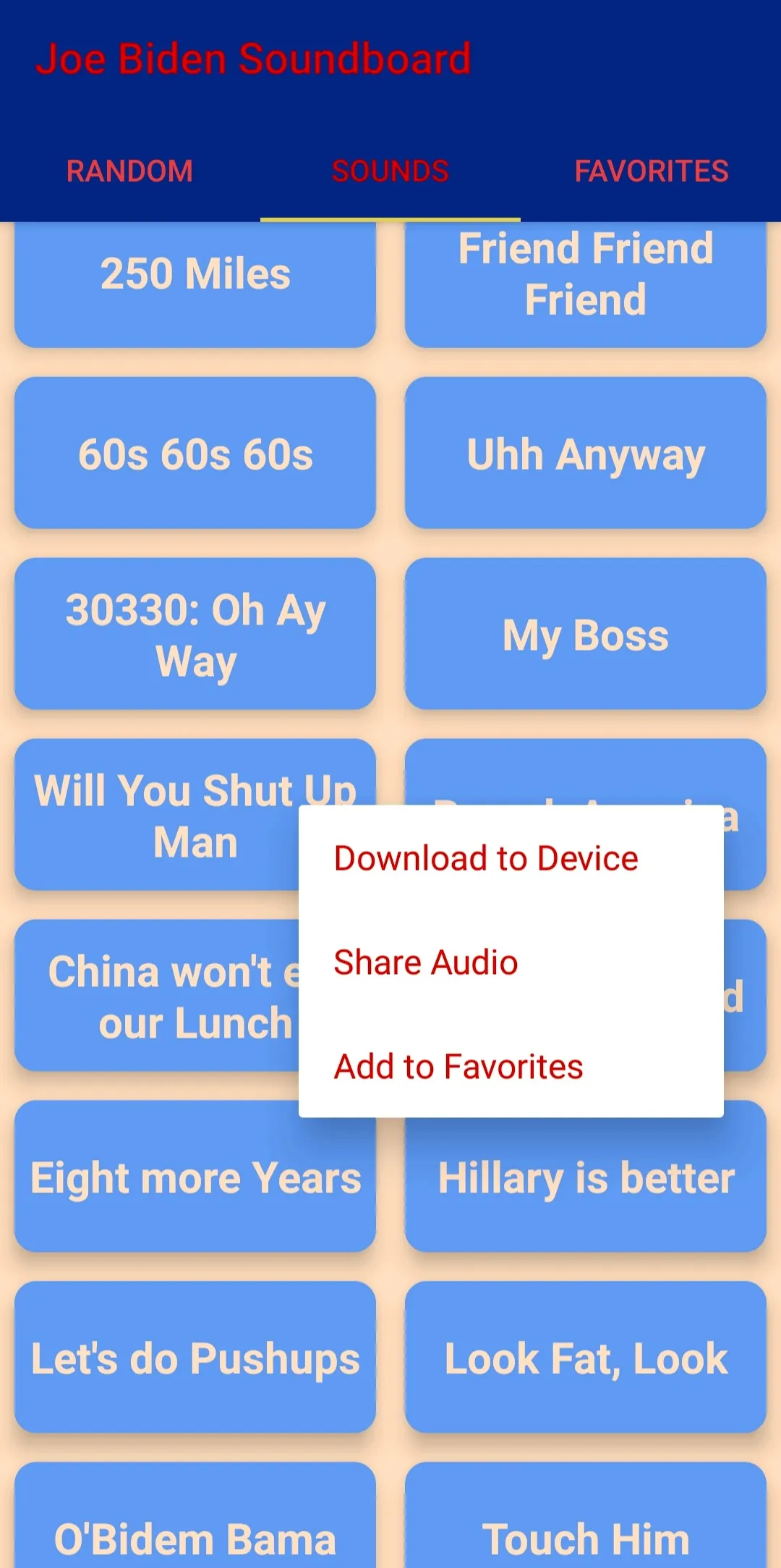 The Joe Biden Soundboard | Indus Appstore | Screenshot