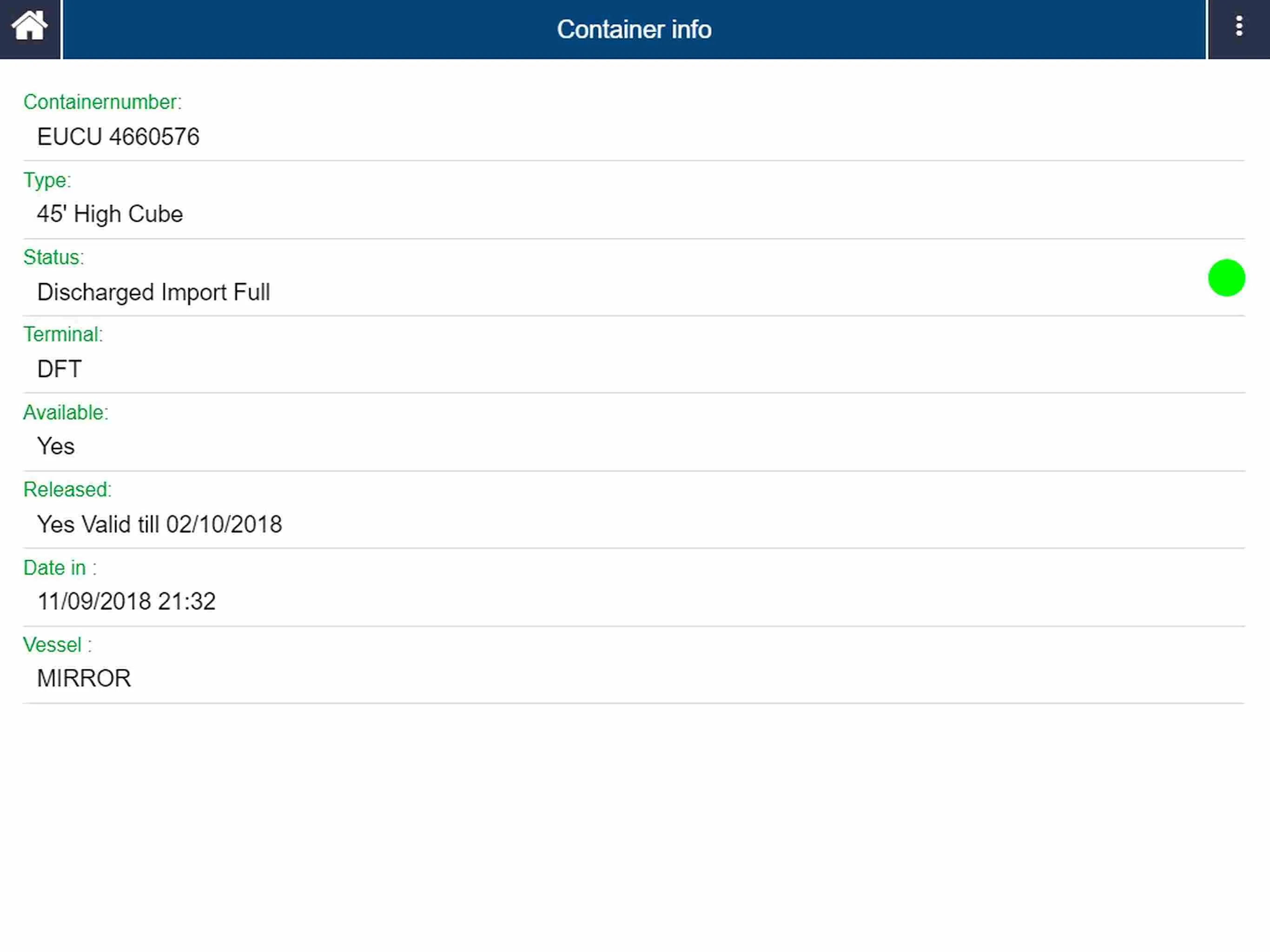 DFT Container Terminal | Indus Appstore | Screenshot