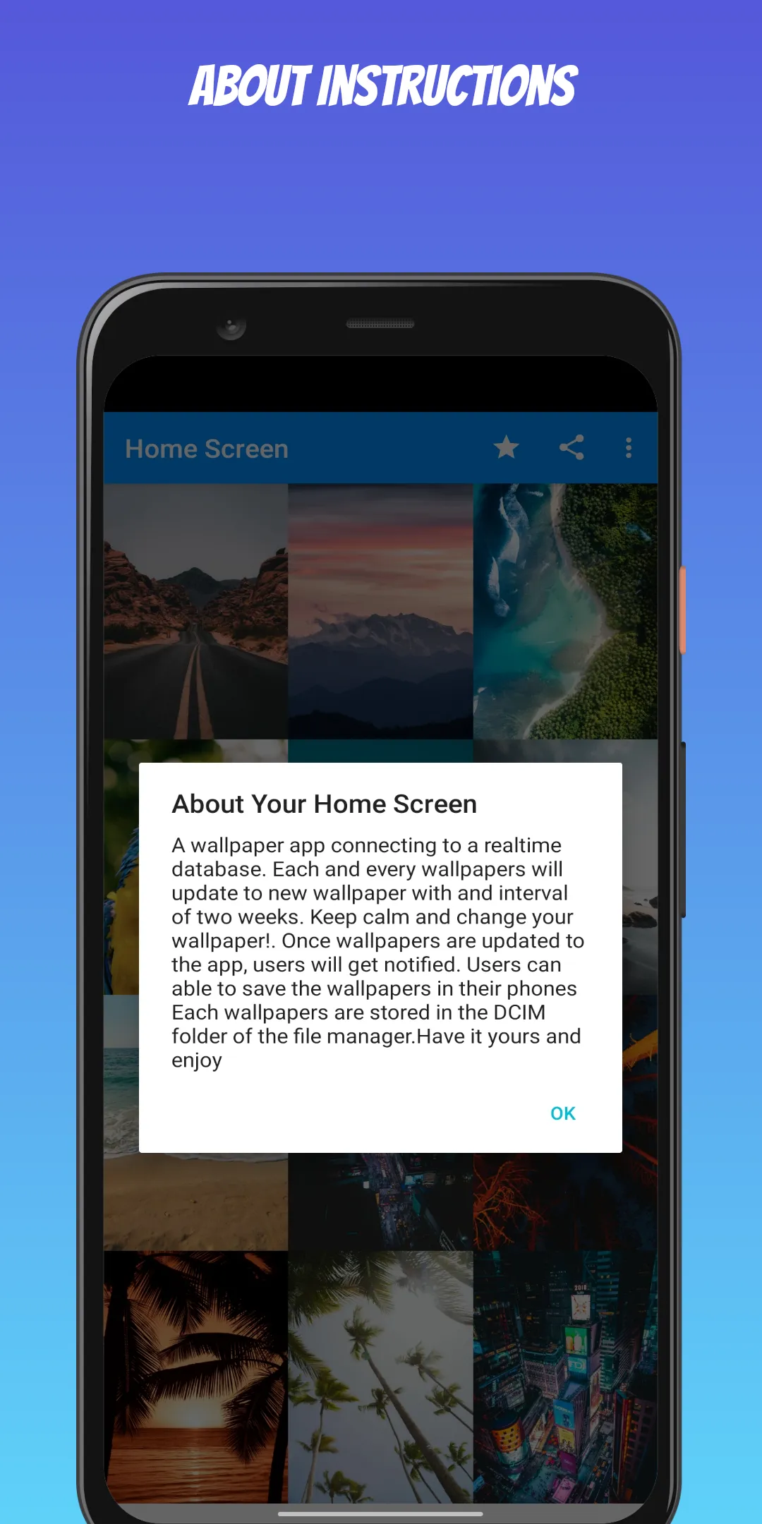 Home Screen - A wallpaper app | Indus Appstore | Screenshot