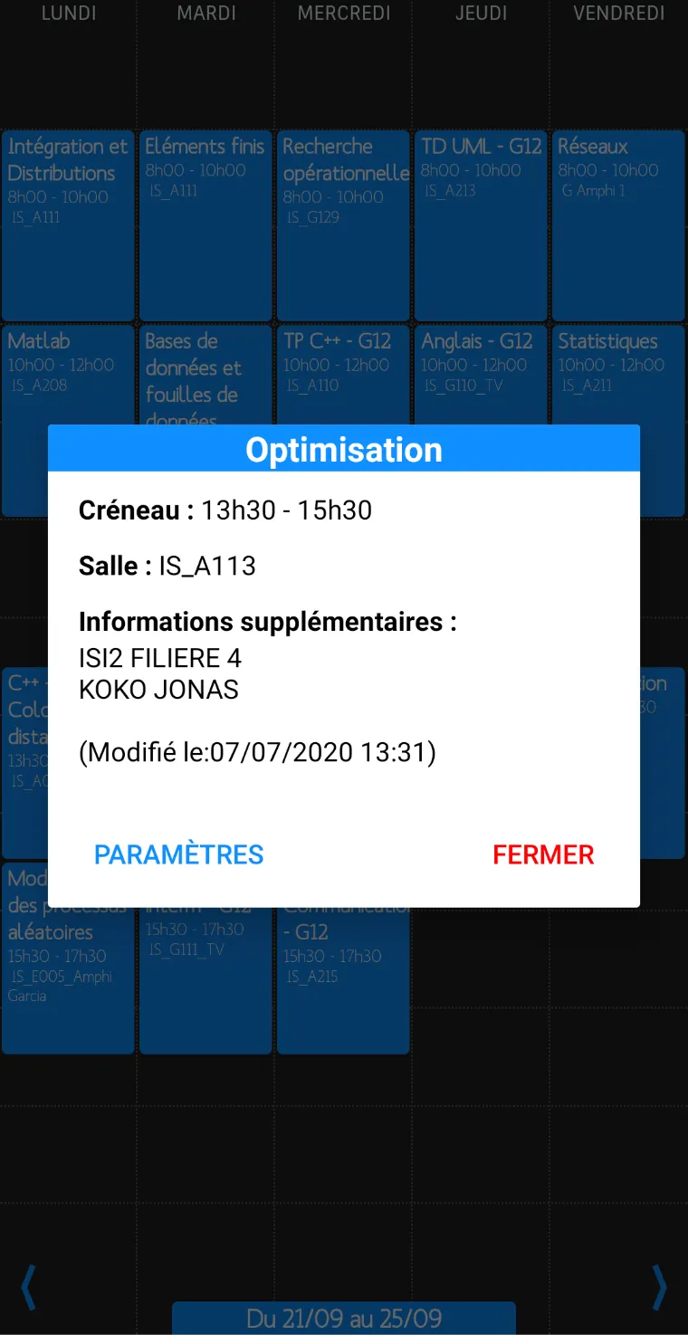 Mon EDT - Emploi du temps UCA | Indus Appstore | Screenshot