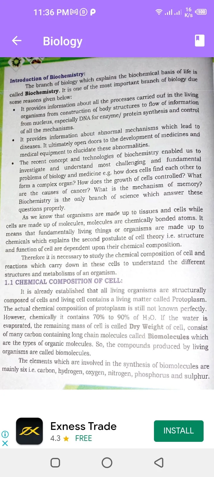 Biology Class 11th Textbook | Indus Appstore | Screenshot