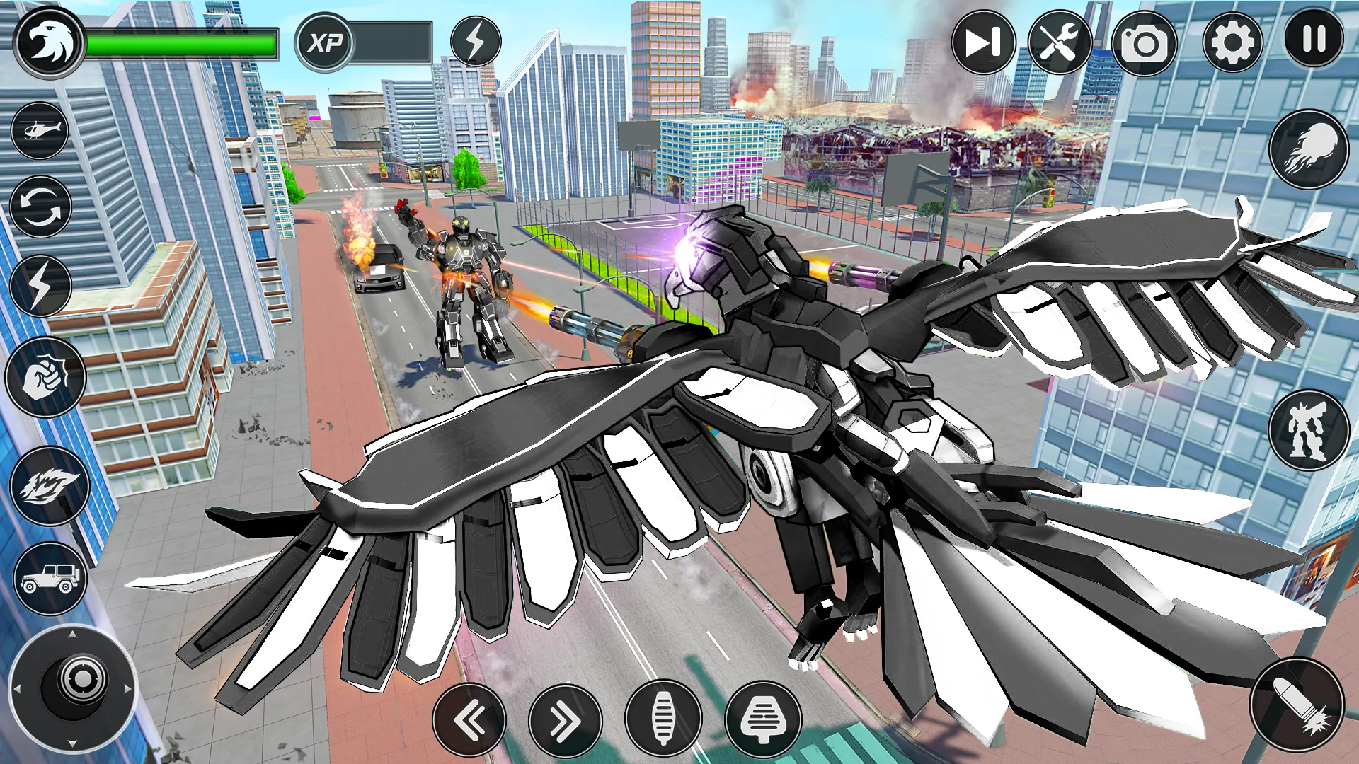 Flying Hawk Robot Car Games | Indus Appstore | Screenshot