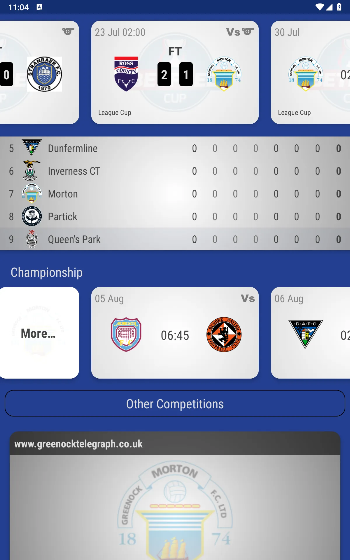 Greenock Morton Fan App | Indus Appstore | Screenshot