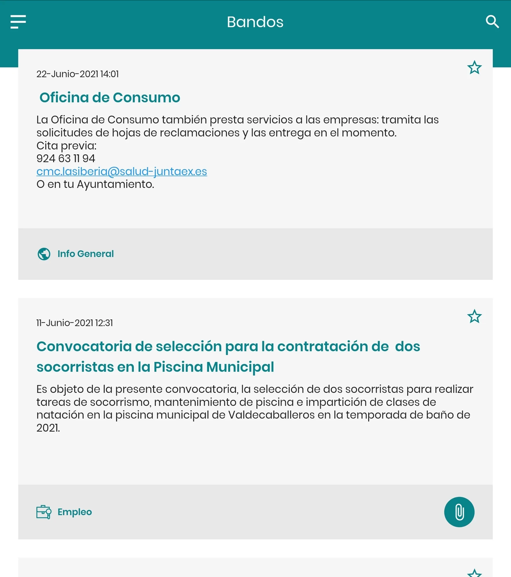 Valdecaballeros Informa | Indus Appstore | Screenshot