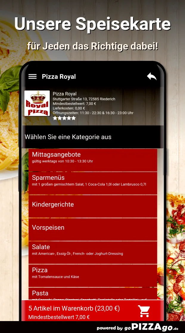 Pizza Royal Riederich | Indus Appstore | Screenshot