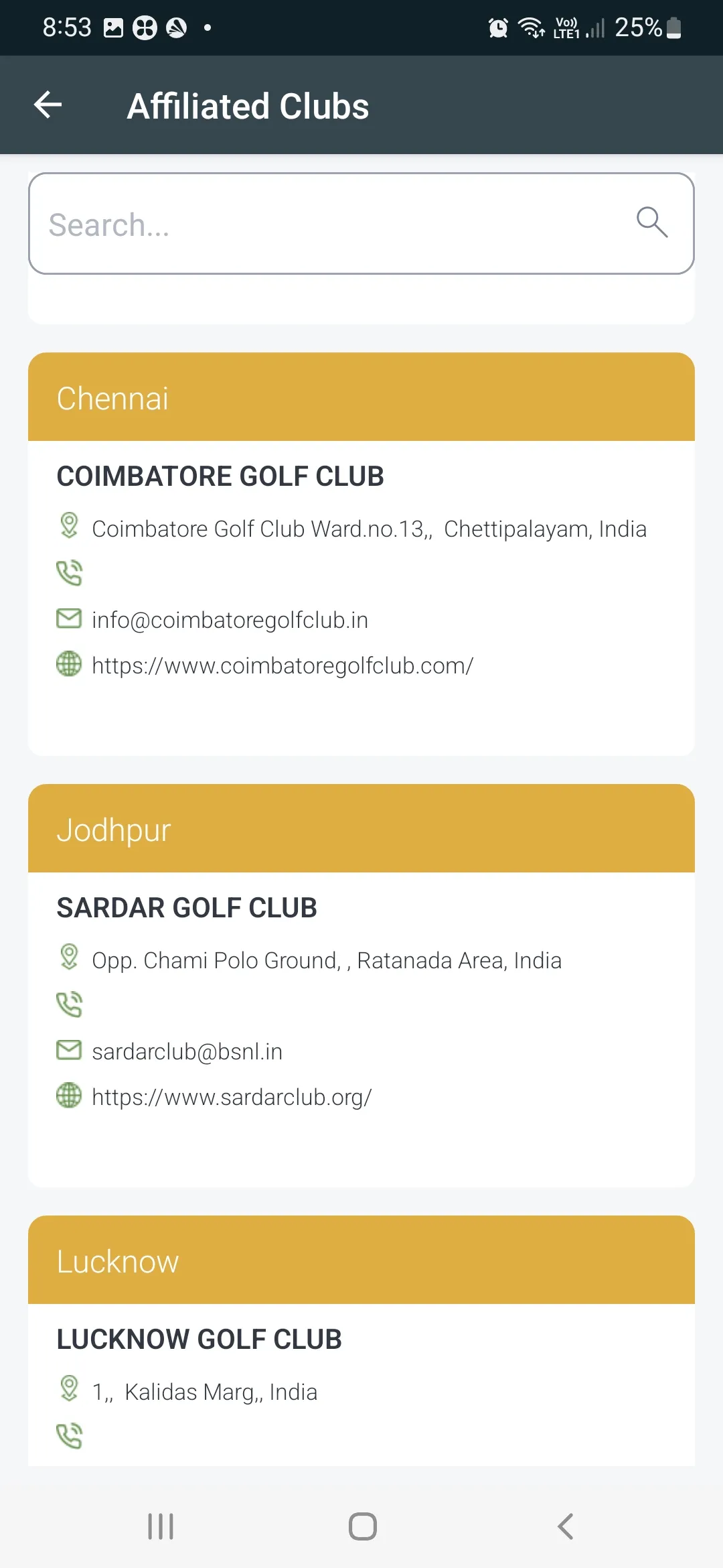 Tamil Nadu Golf Federation | Indus Appstore | Screenshot