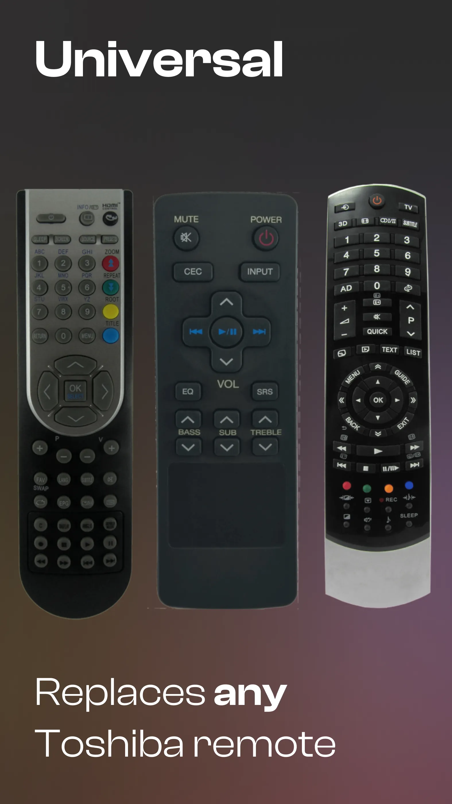 Remote Control For Toshiba TVs | Indus Appstore | Screenshot