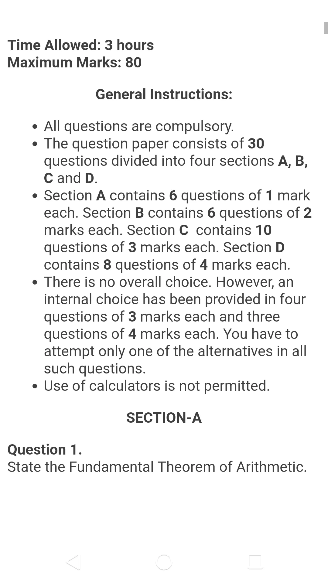 10th Sample Paper 2019 All | Indus Appstore | Screenshot