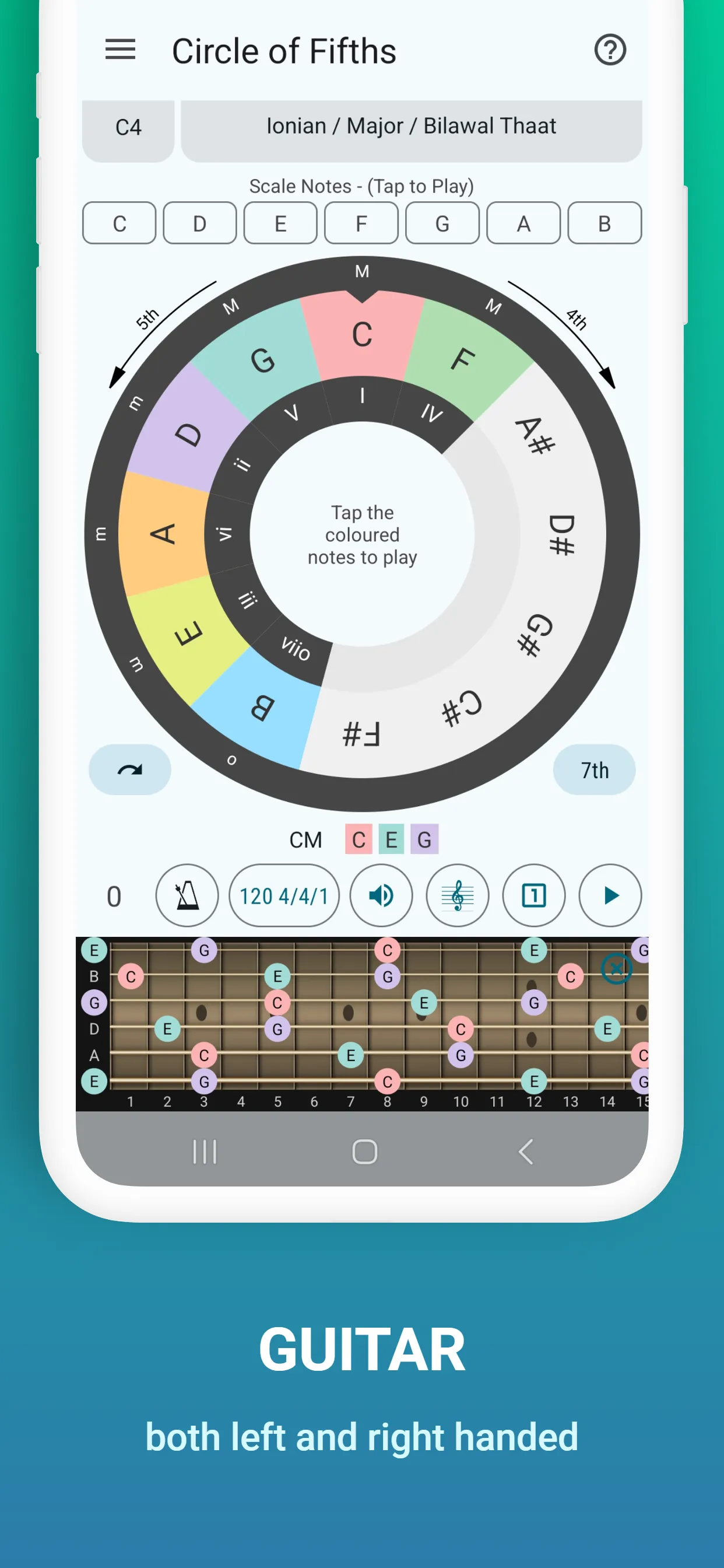 Circle of Fifths of 100+Scales | Indus Appstore | Screenshot