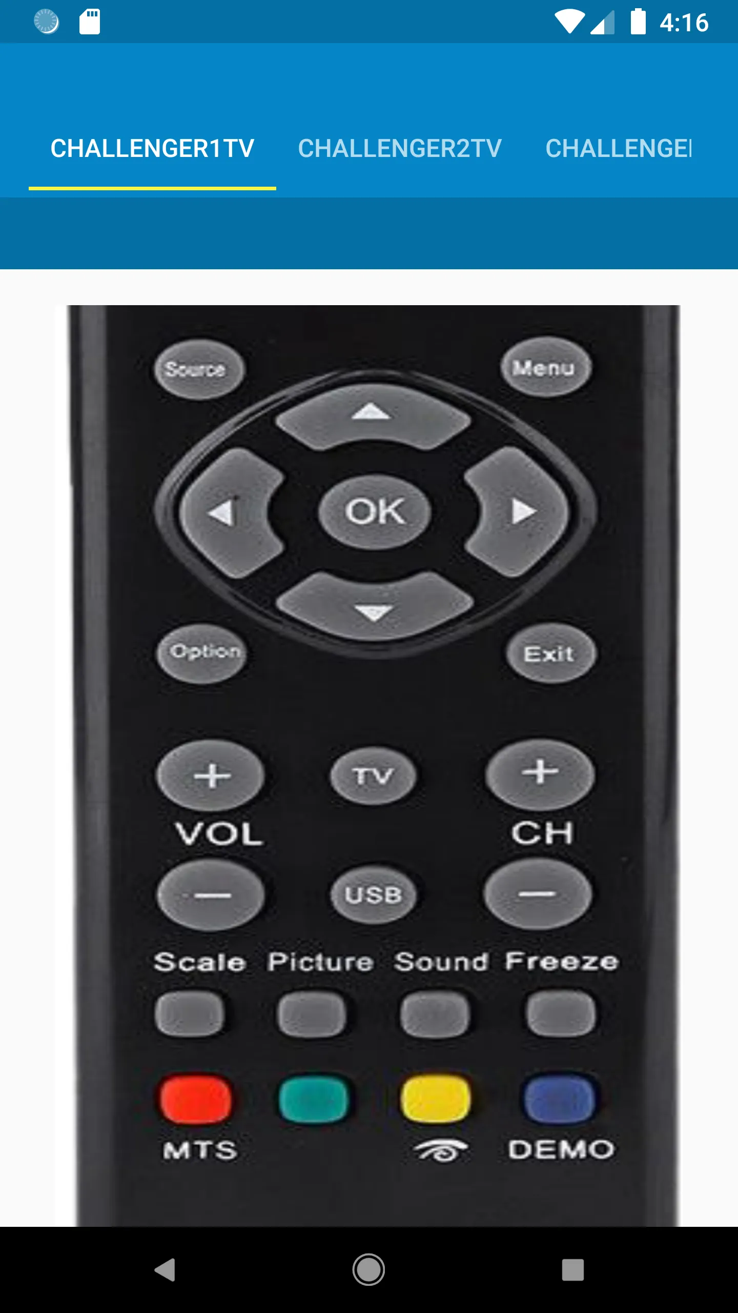 Challenger TV Remote Control | Indus Appstore | Screenshot