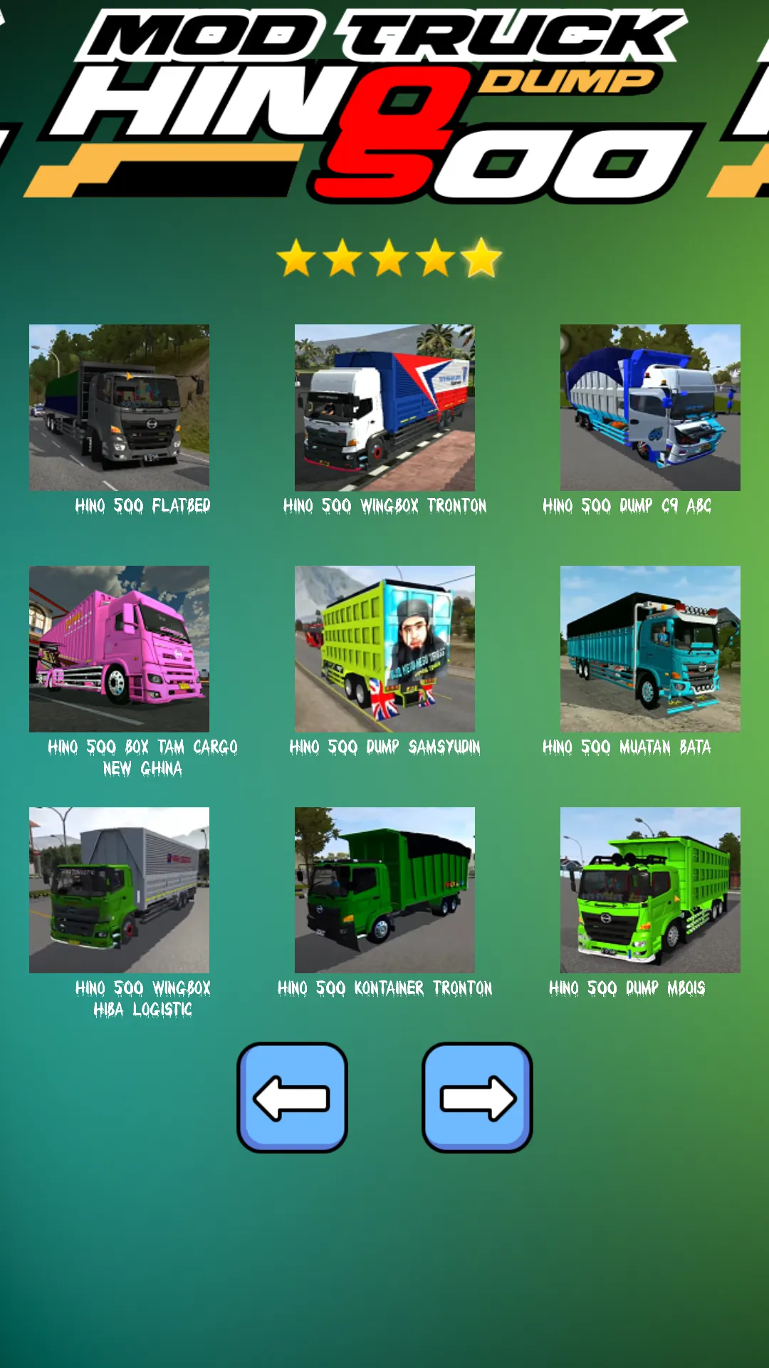 Mod Truck Hina 500 Dump | Indus Appstore | Screenshot