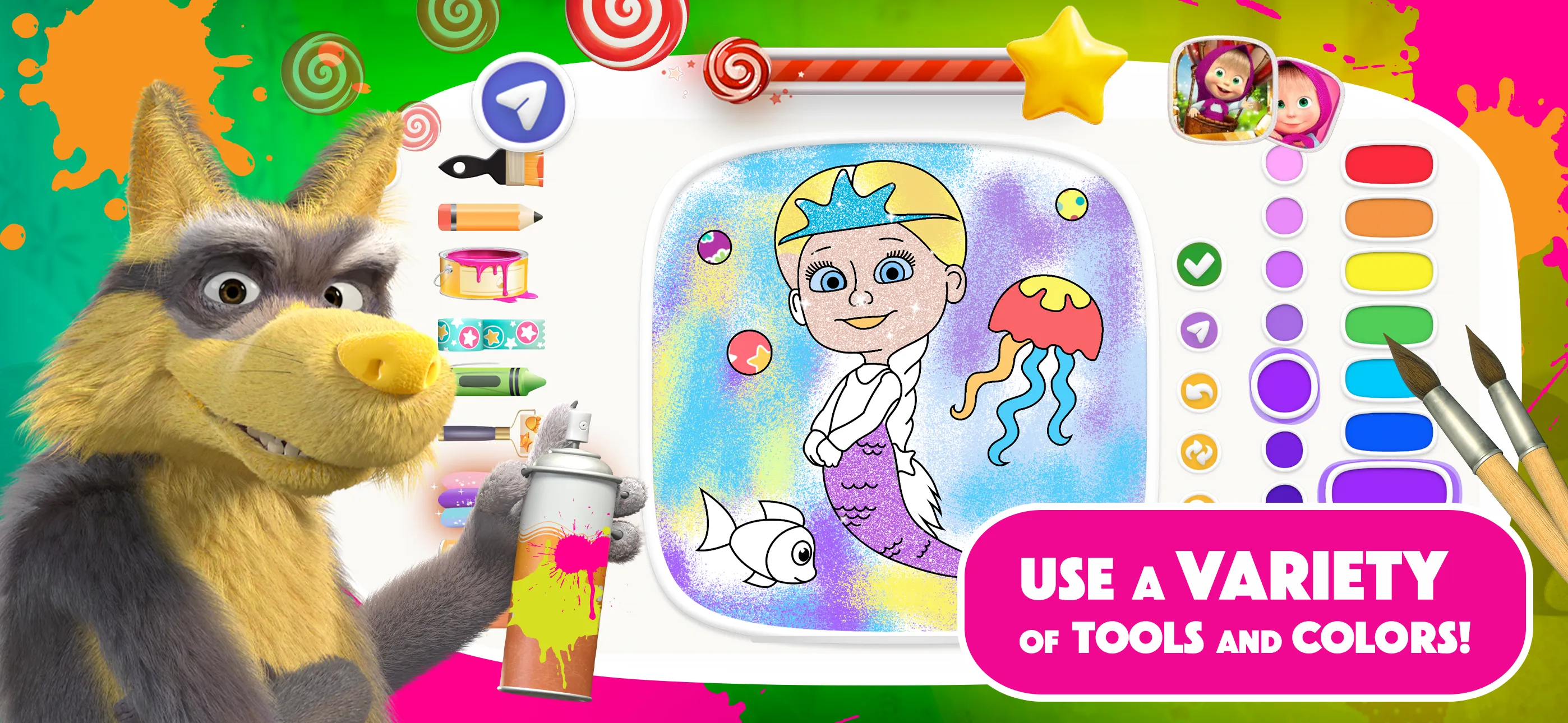 Masha and the Bear Coloring | Indus Appstore | Screenshot