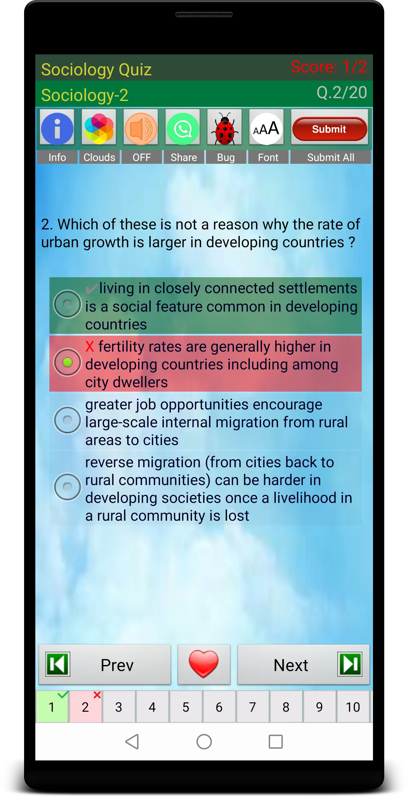 Sociology Quiz | Indus Appstore | Screenshot