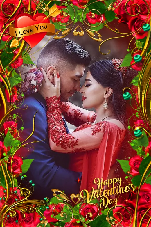 Valentine Day Photo Frame 2024 | Indus Appstore | Screenshot