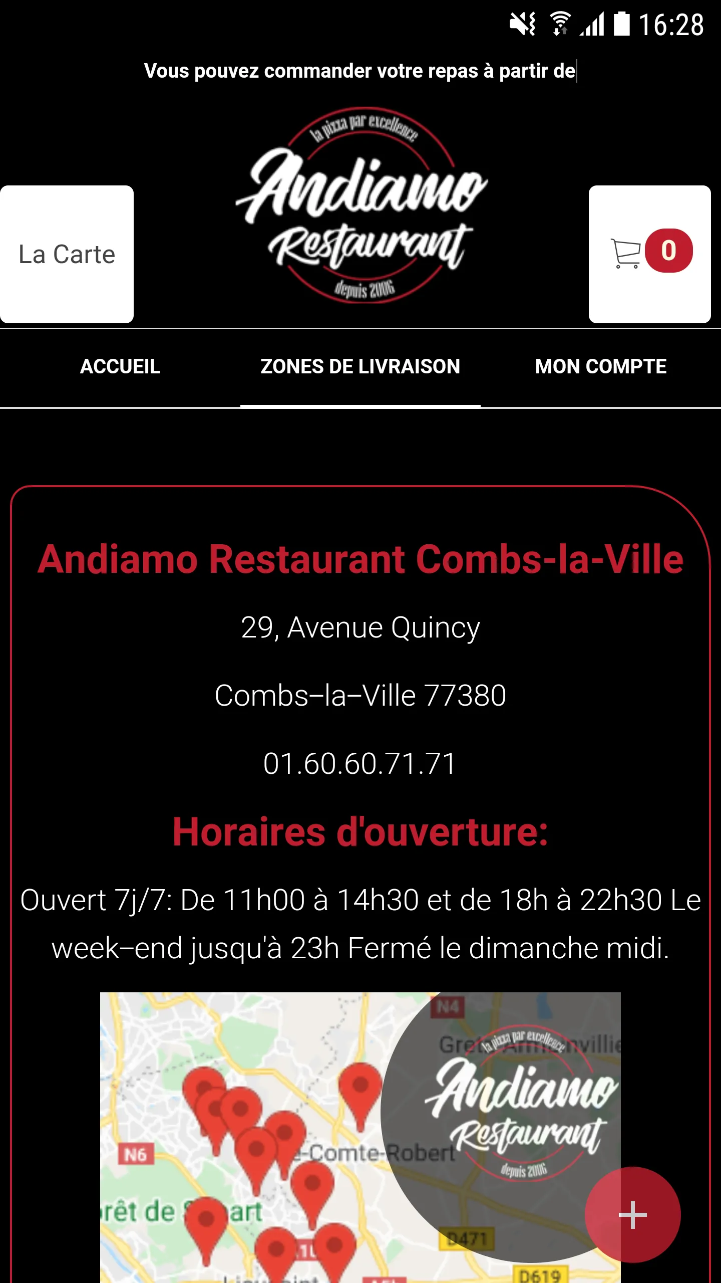 Andiamo Restaurant Combs-Ville | Indus Appstore | Screenshot