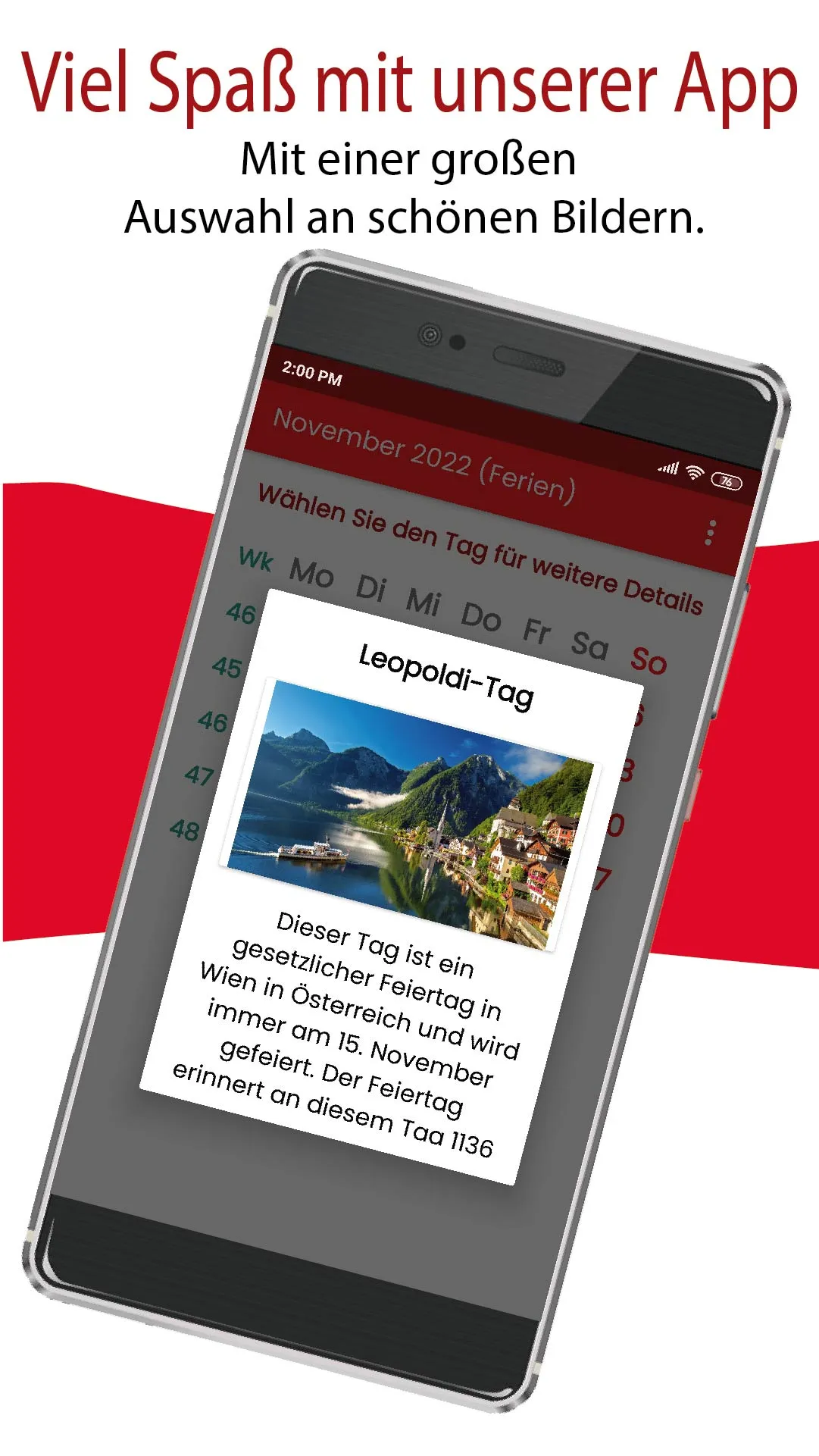 Österreich Kalender 2024 | Indus Appstore | Screenshot