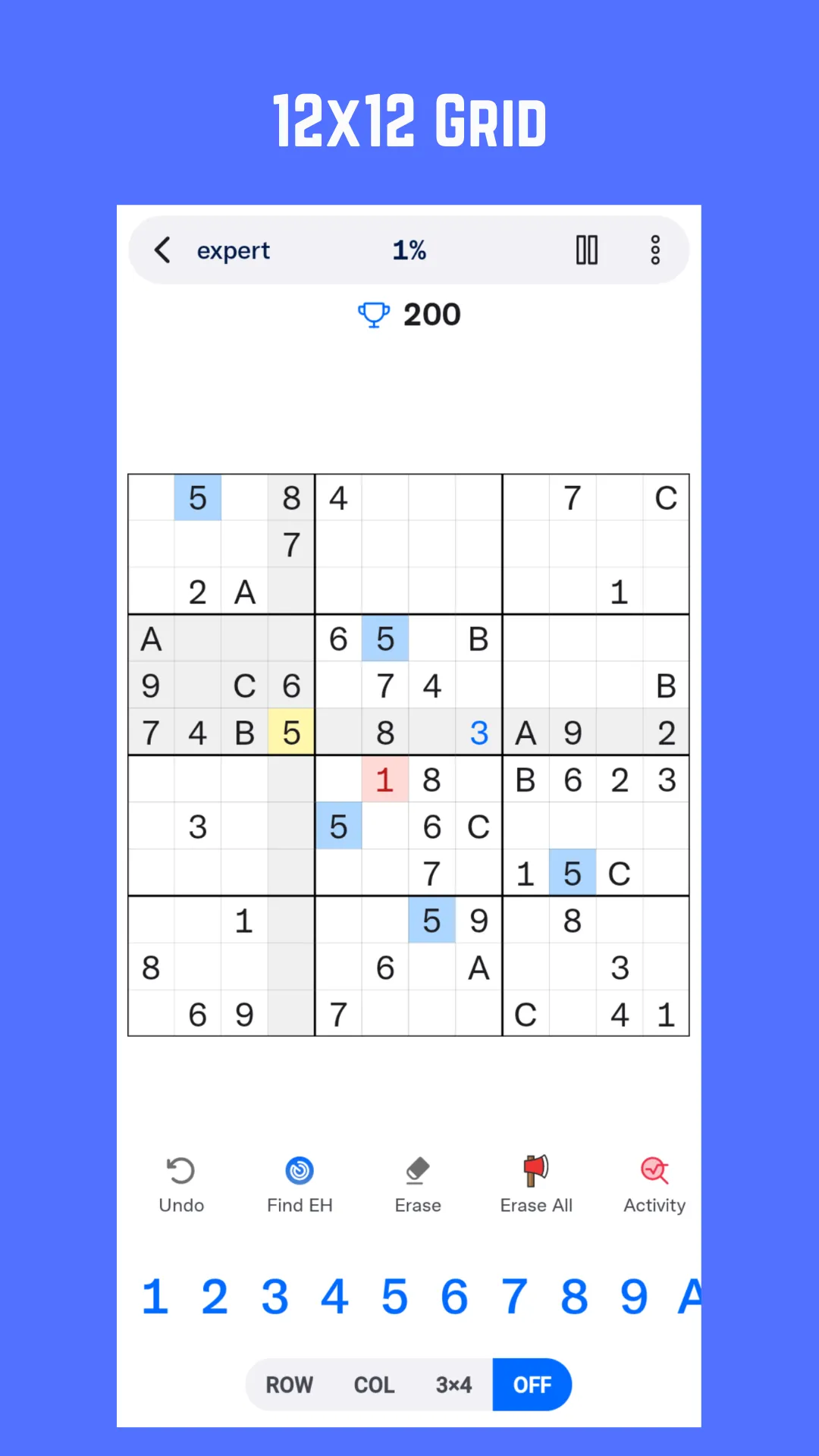 6x6, 9x9, 12x12, 16x16 Sudoku | Indus Appstore | Screenshot