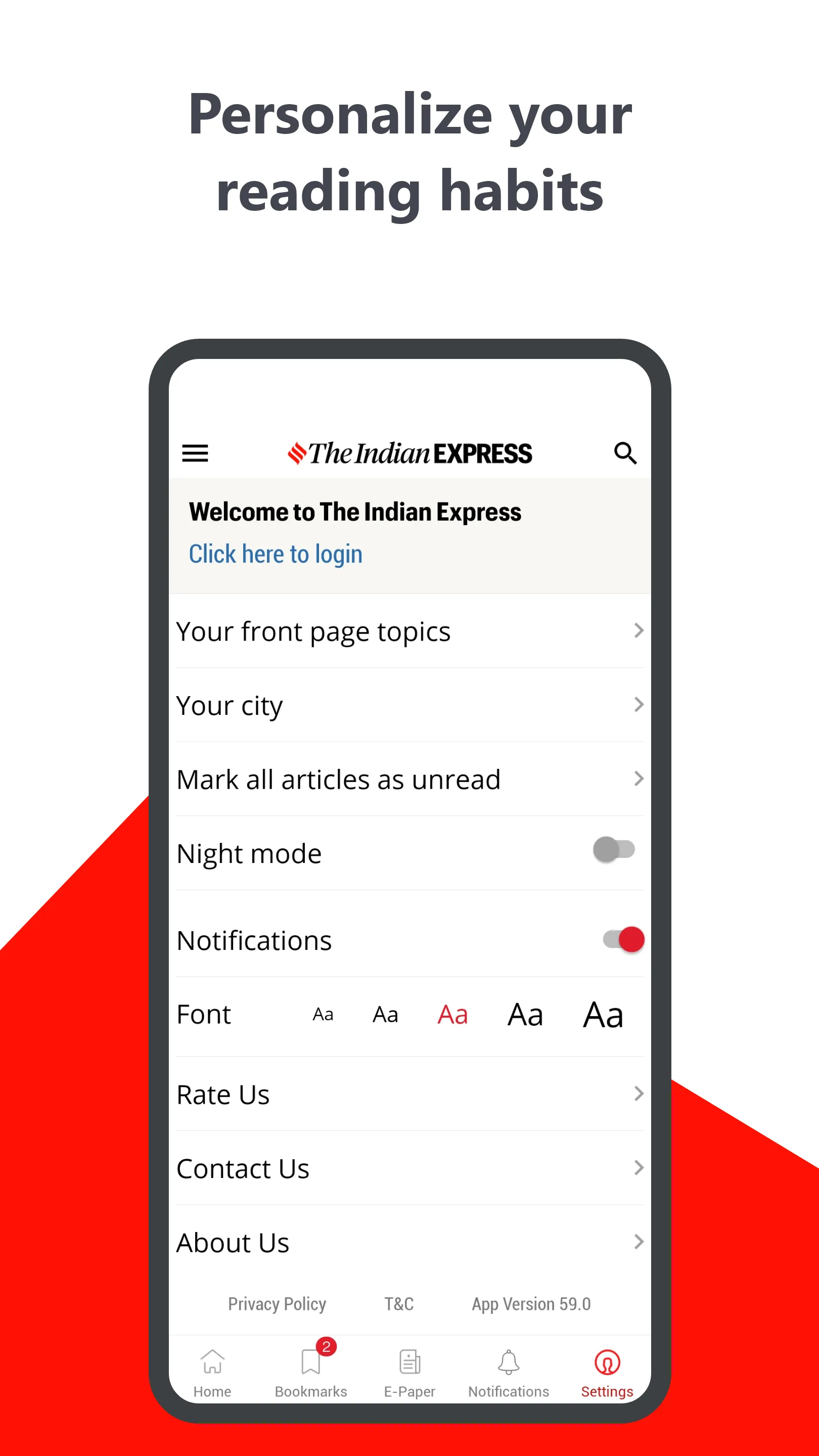 Indian Express News + Epaper | Indus Appstore | Screenshot