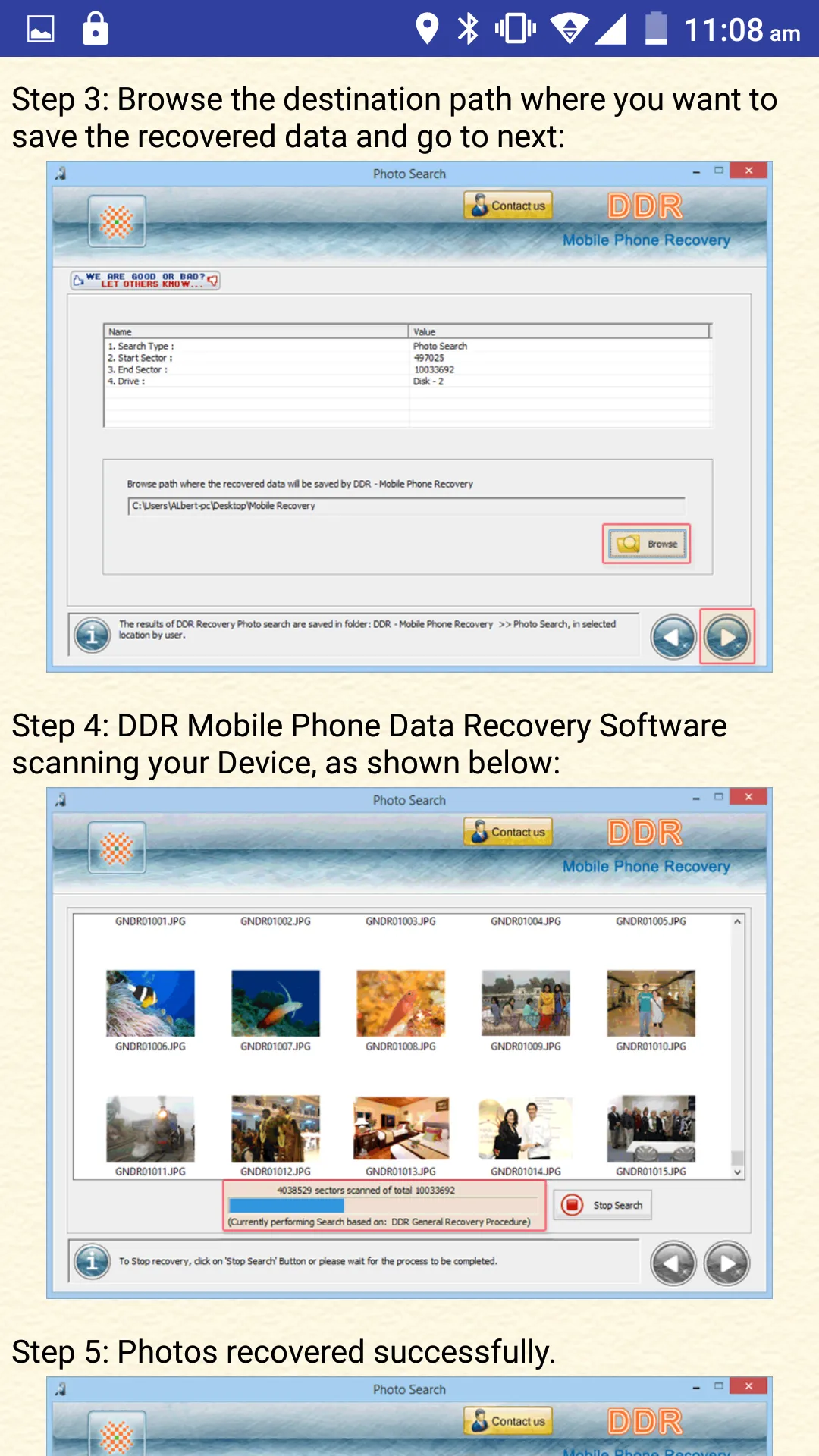 Mobile Phone Recovery Help | Indus Appstore | Screenshot