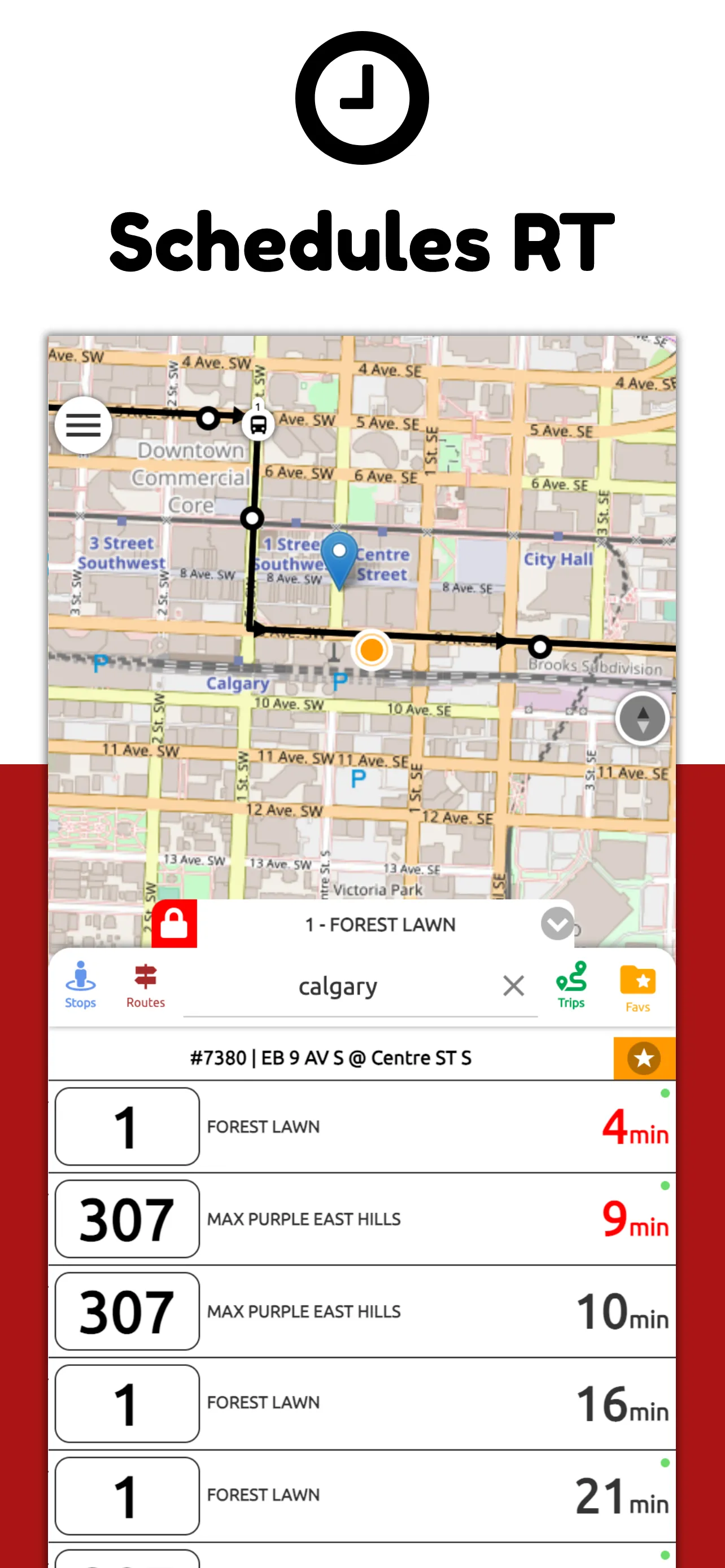 Calgary Transit Real-Time | Indus Appstore | Screenshot