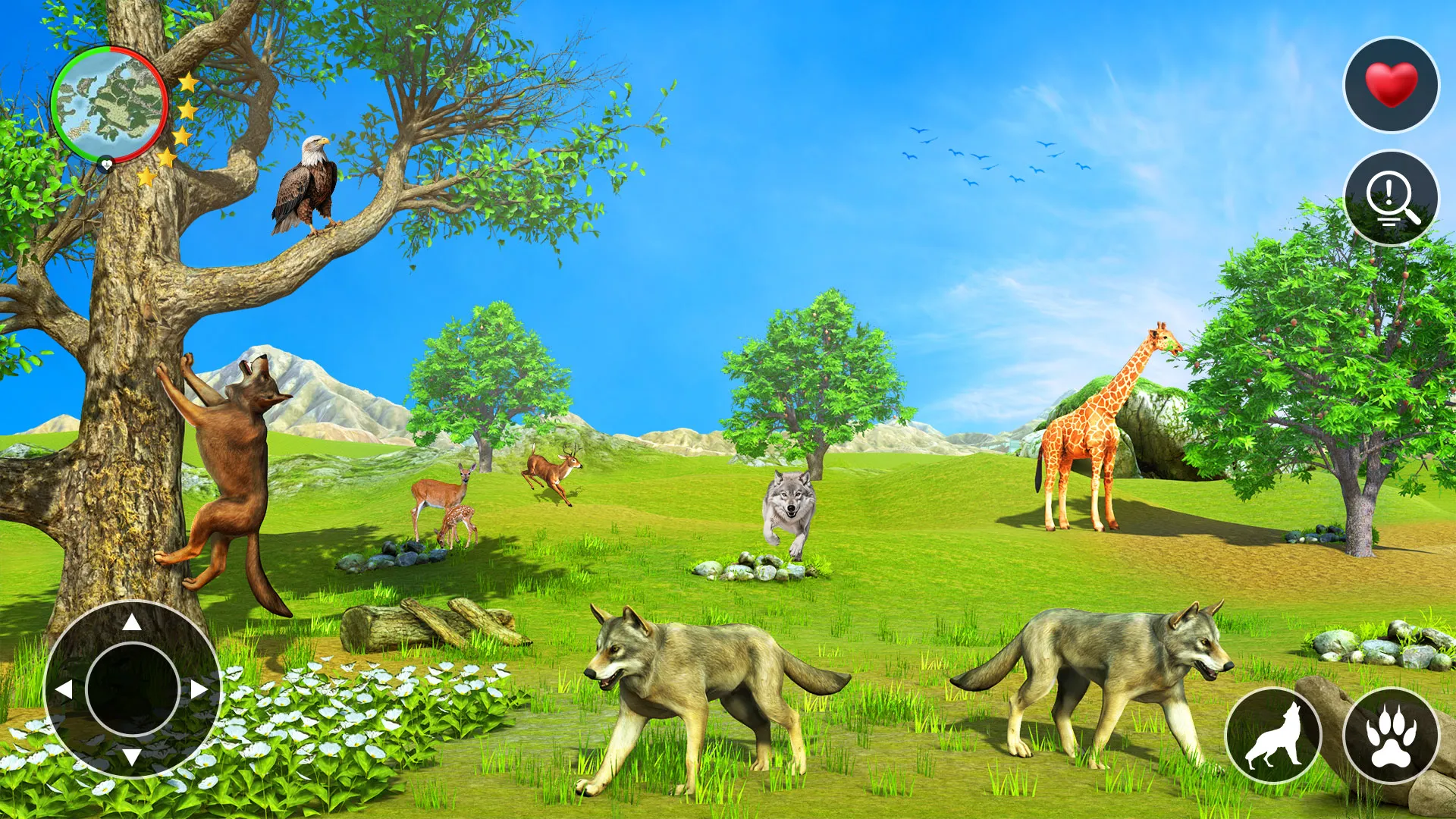 Wild Animal Wolf Game | Indus Appstore | Screenshot