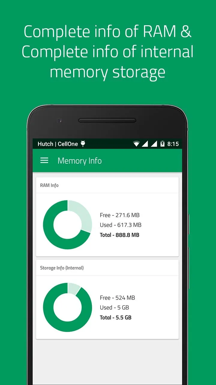 Memory Info (RAM, ROM Internal | Indus Appstore | Screenshot