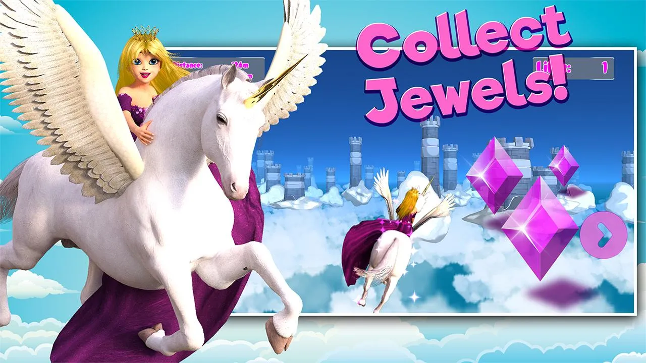 Princess Unicorn Sky World Run | Indus Appstore | Screenshot