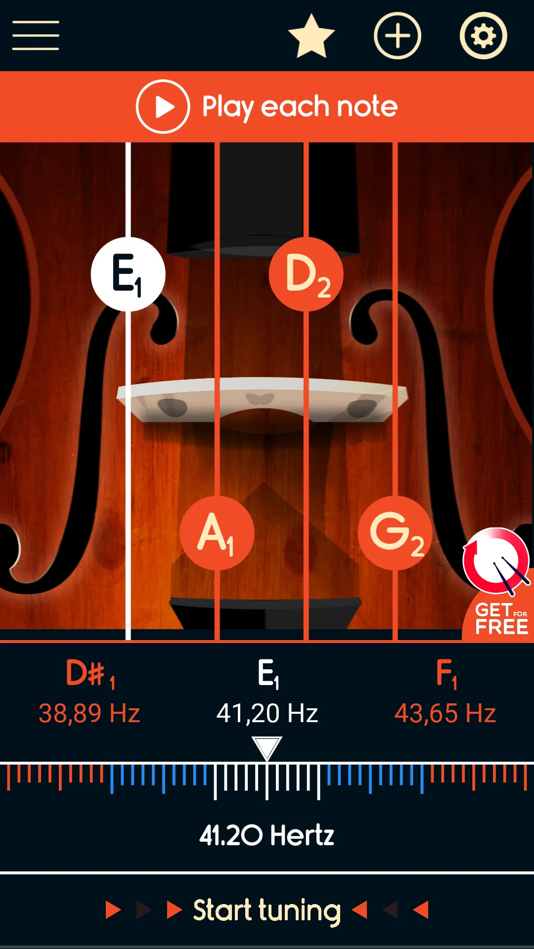 Master Double Bass Tuner | Indus Appstore | Screenshot