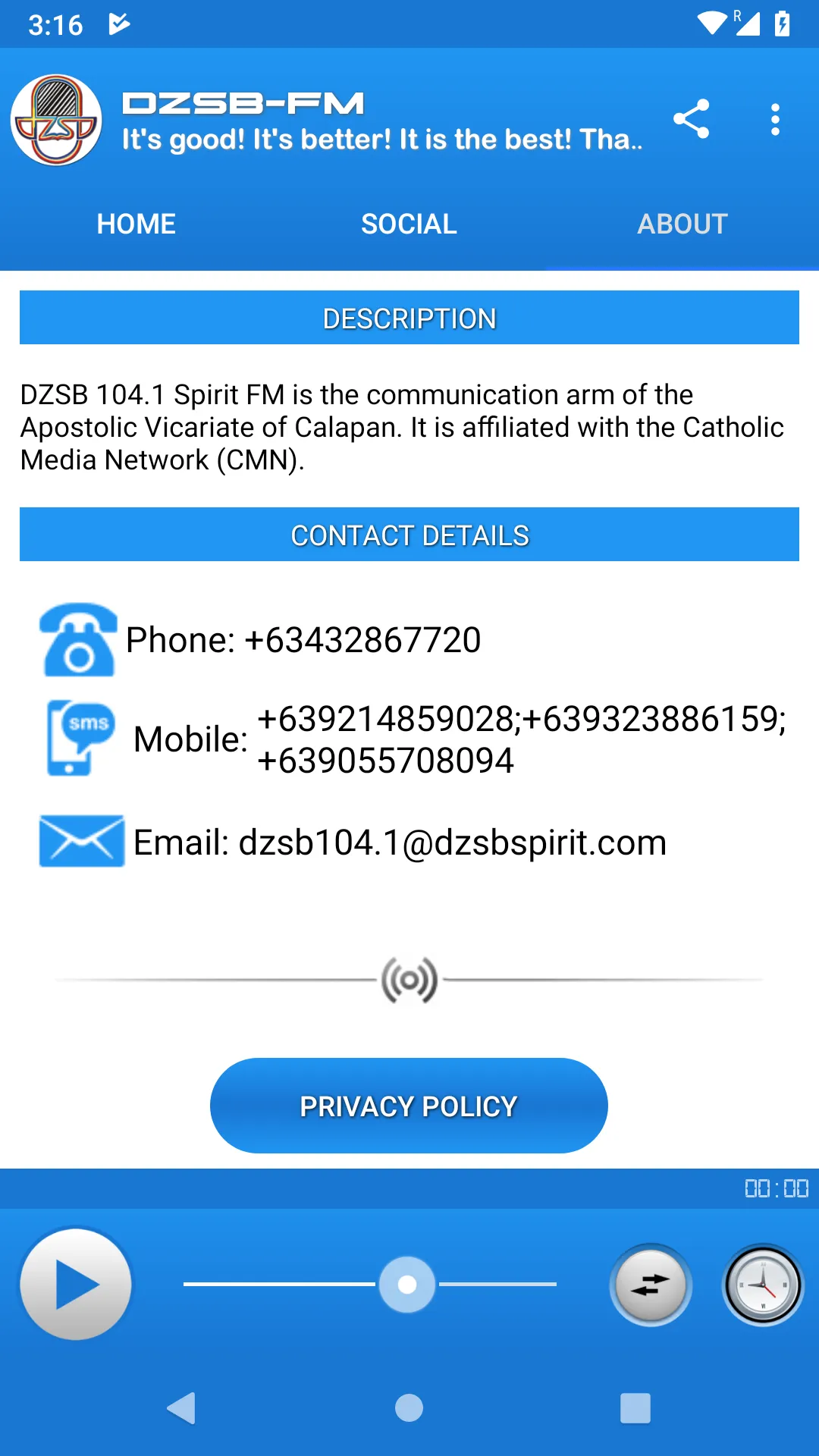 DZSB-FM Calapan City | Indus Appstore | Screenshot