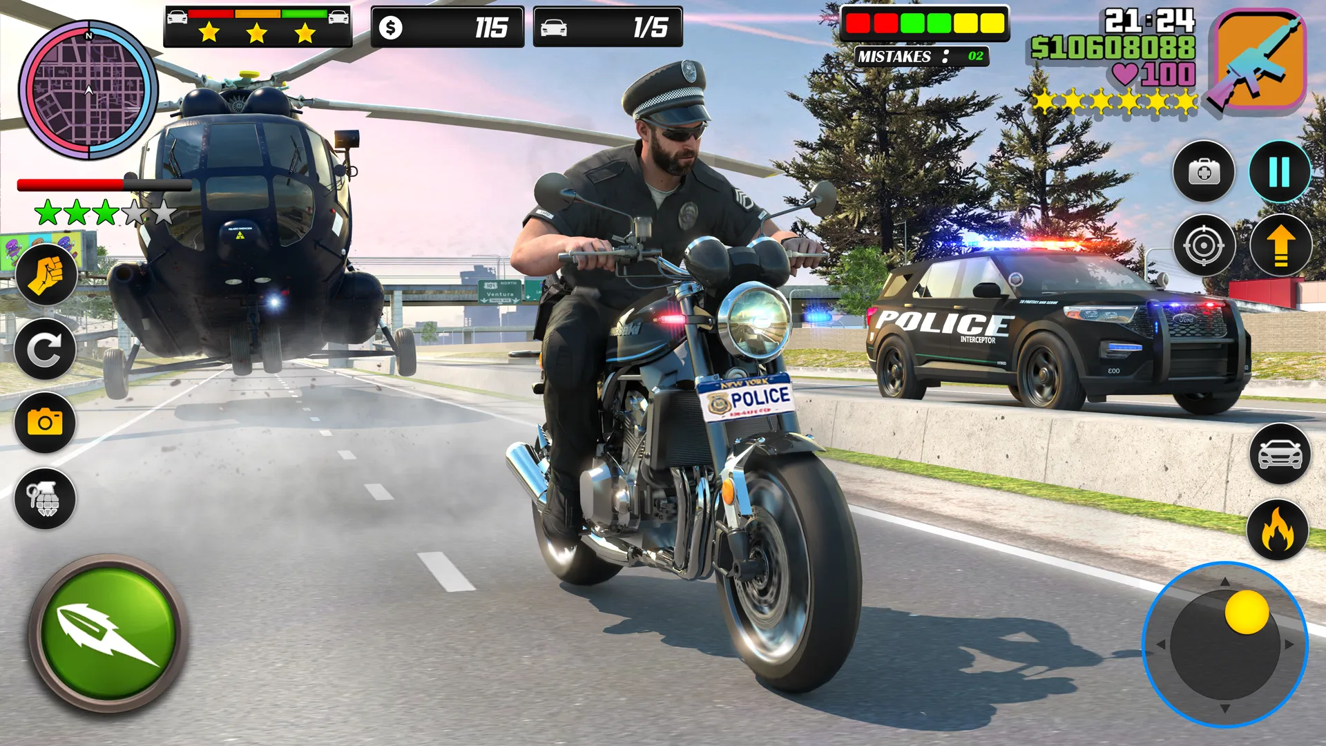 Bike Chase 3D Police Car Games | Indus Appstore | Screenshot