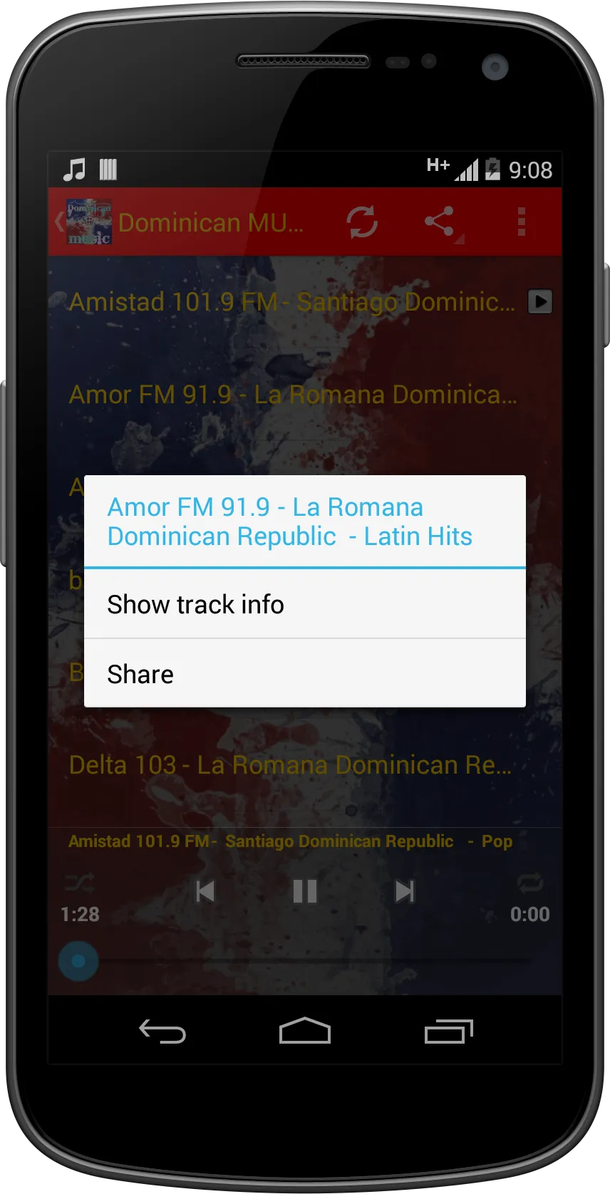 Dominican Republic MUSIC Radio | Indus Appstore | Screenshot