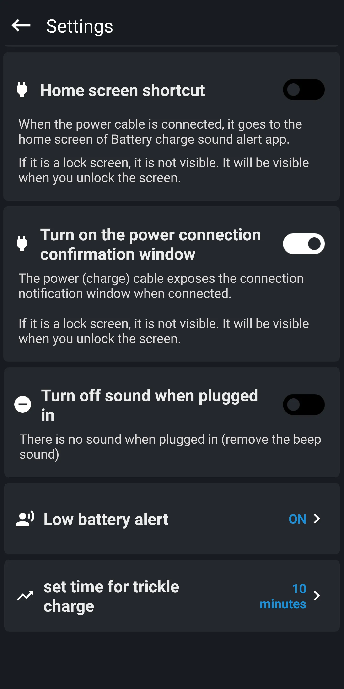 Battery charge notification | Indus Appstore | Screenshot