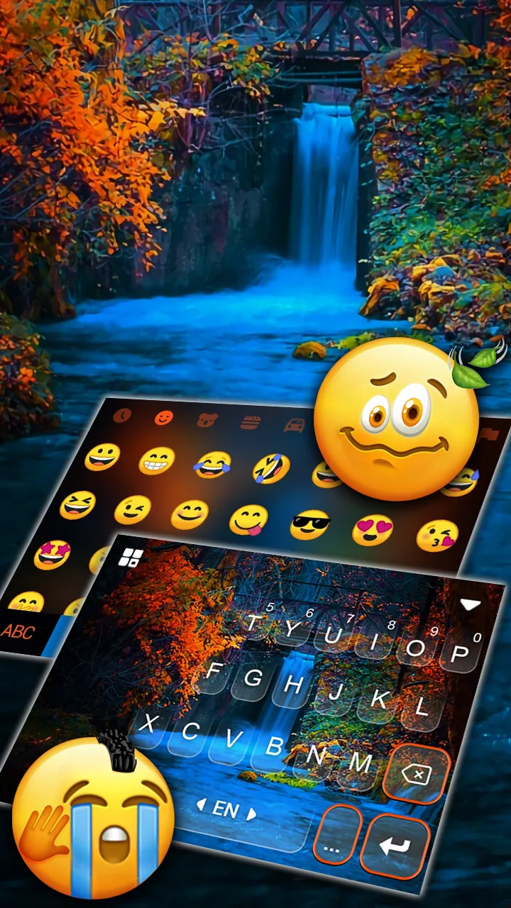 Autumn Waterfall Keyboard Back | Indus Appstore | Screenshot