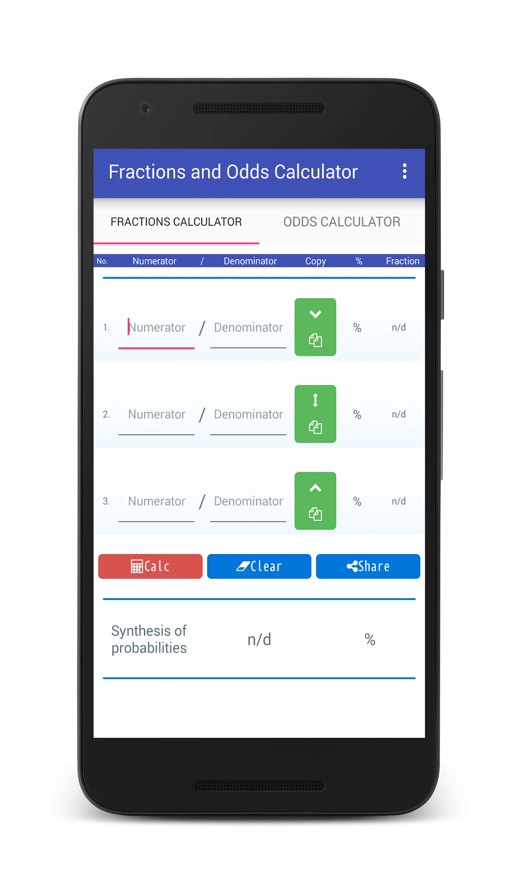 Fractions and Odds Calculator | Indus Appstore | Screenshot