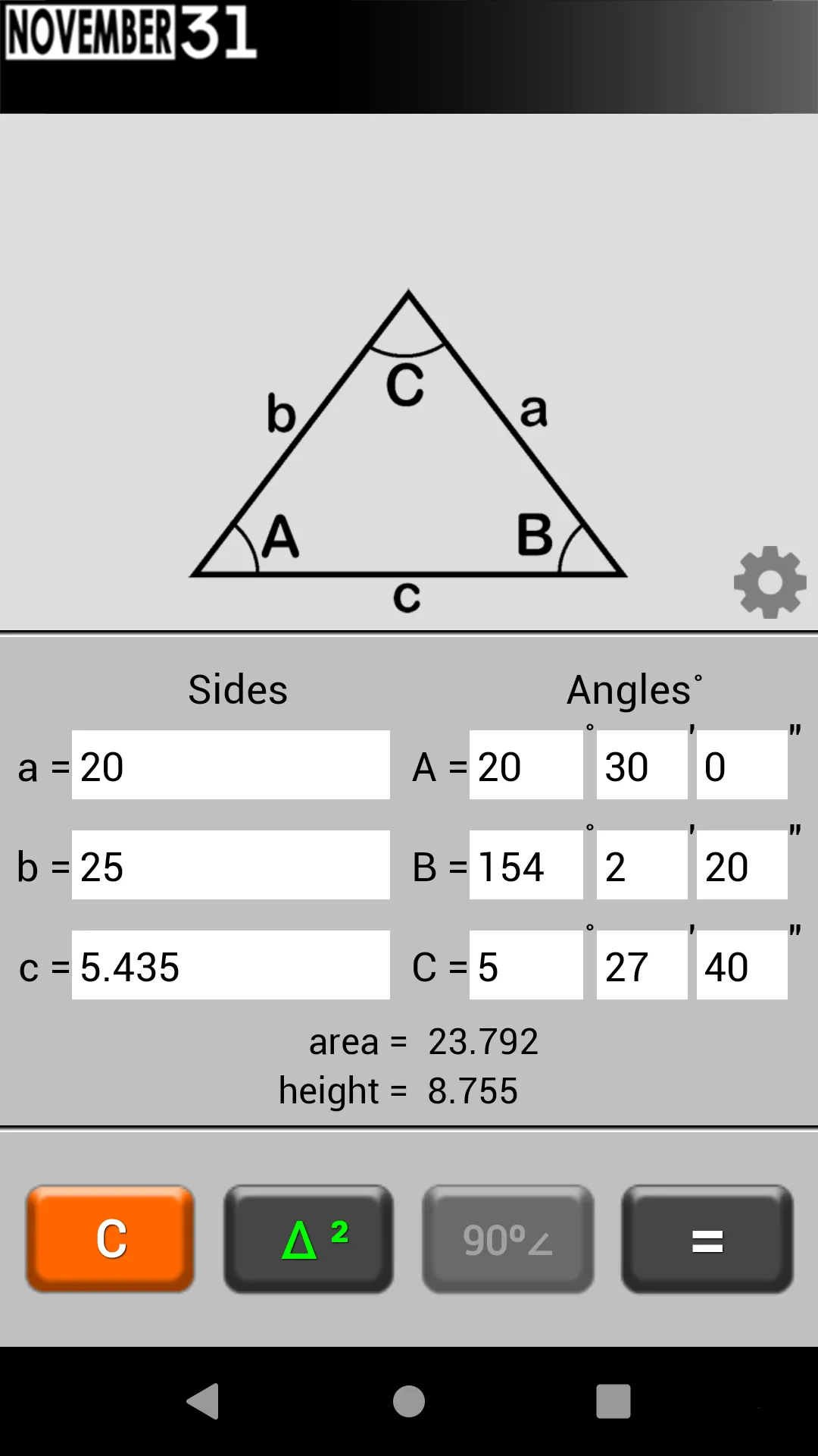 Triangle Calculator | Indus Appstore | Screenshot