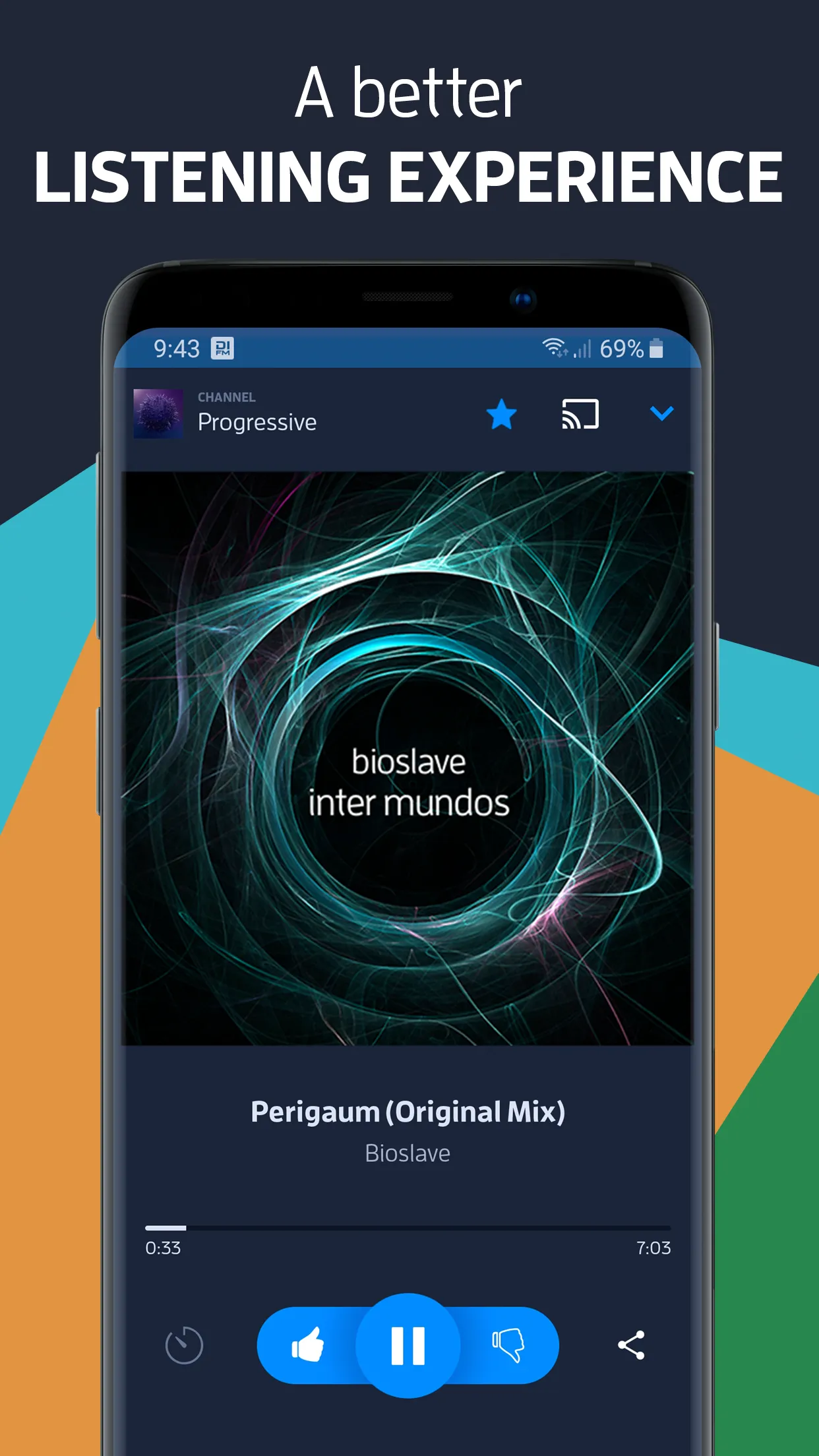 DI.FM: Electronic Music Radio | Indus Appstore | Screenshot