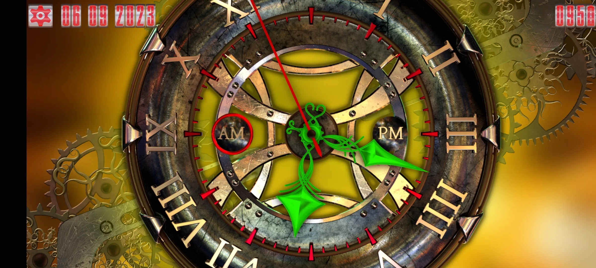 Steampunk Desk Analog Clock | Indus Appstore | Screenshot