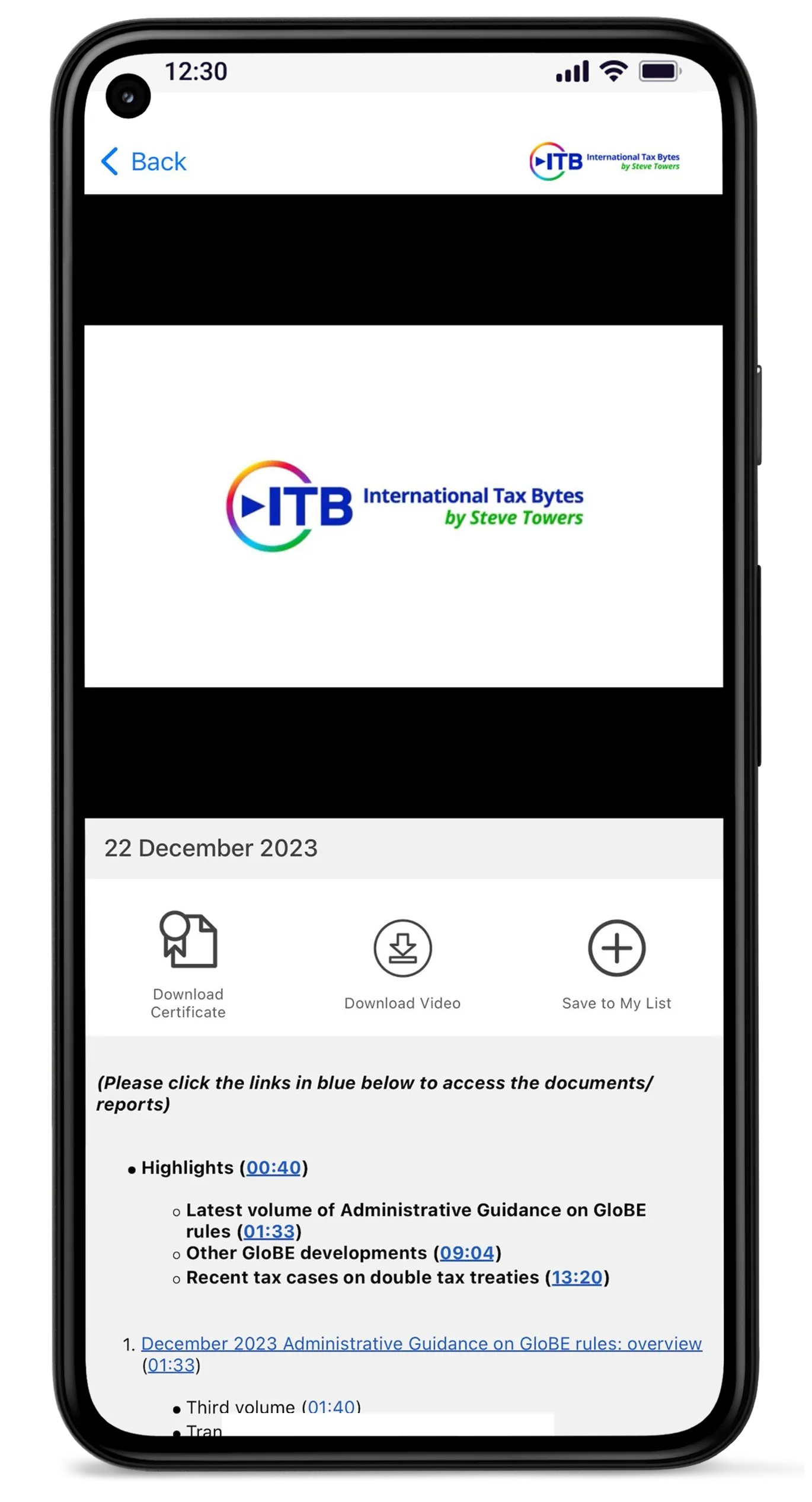 ITB By Steve Towers | Indus Appstore | Screenshot