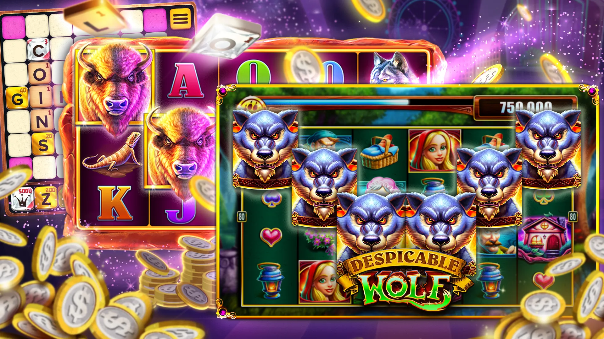 Vegas Downtown Slots & Words | Indus Appstore | Screenshot