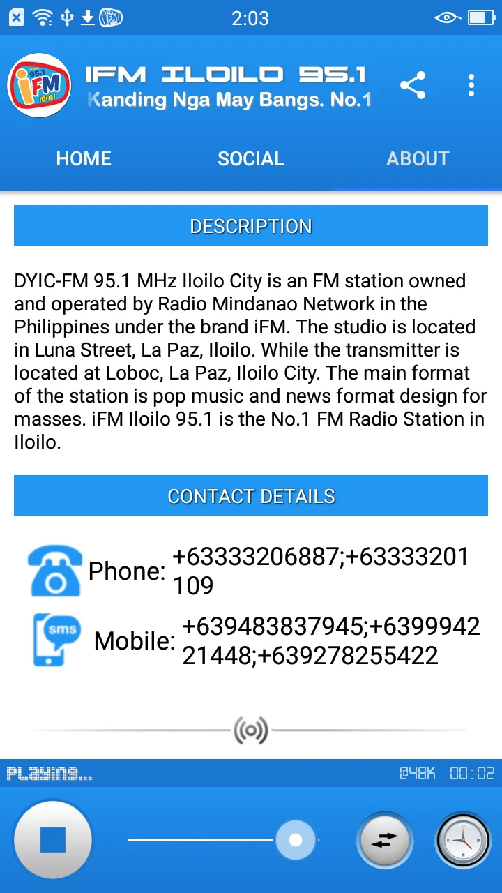 iFM Iloilo 95.1 Mhz | Indus Appstore | Screenshot