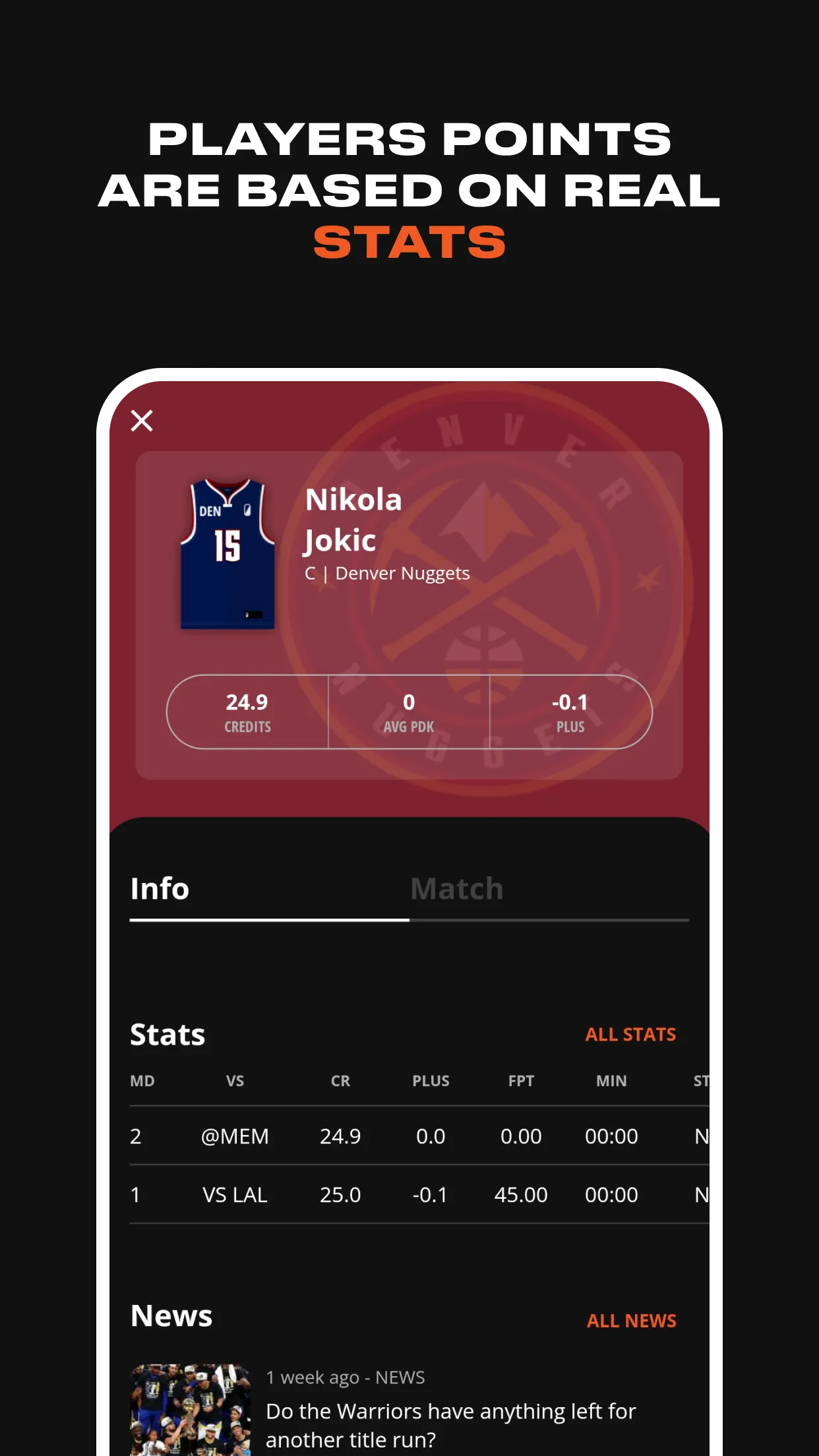 Dunkest - NBA Fantasy | Indus Appstore | Screenshot