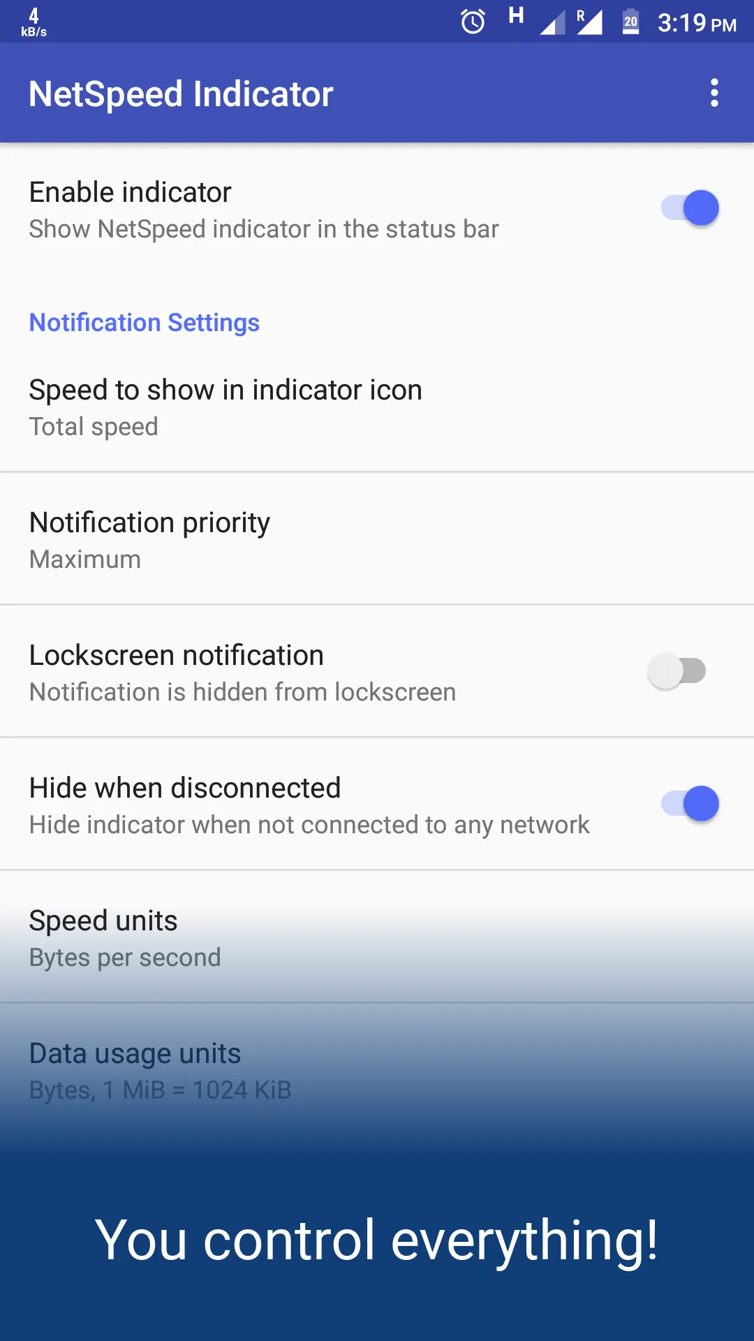 NetSpeed Indicator | Indus Appstore | Screenshot