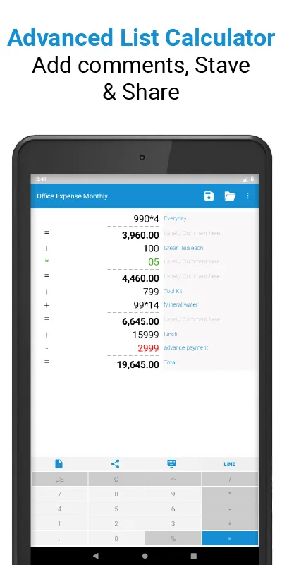 Adding Machine With Tape Calc | Indus Appstore | Screenshot