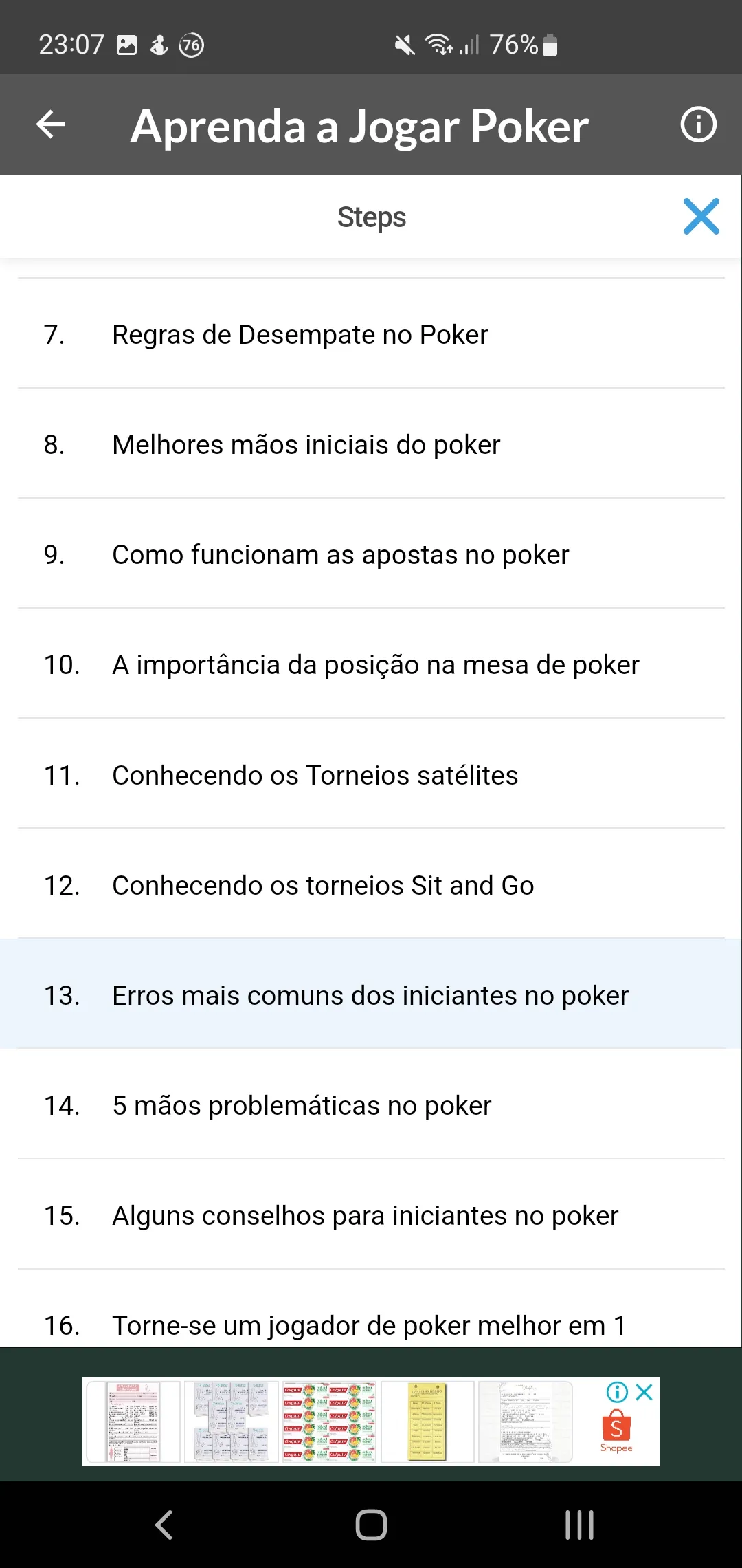 Aprenda a Jogar Poker | Indus Appstore | Screenshot