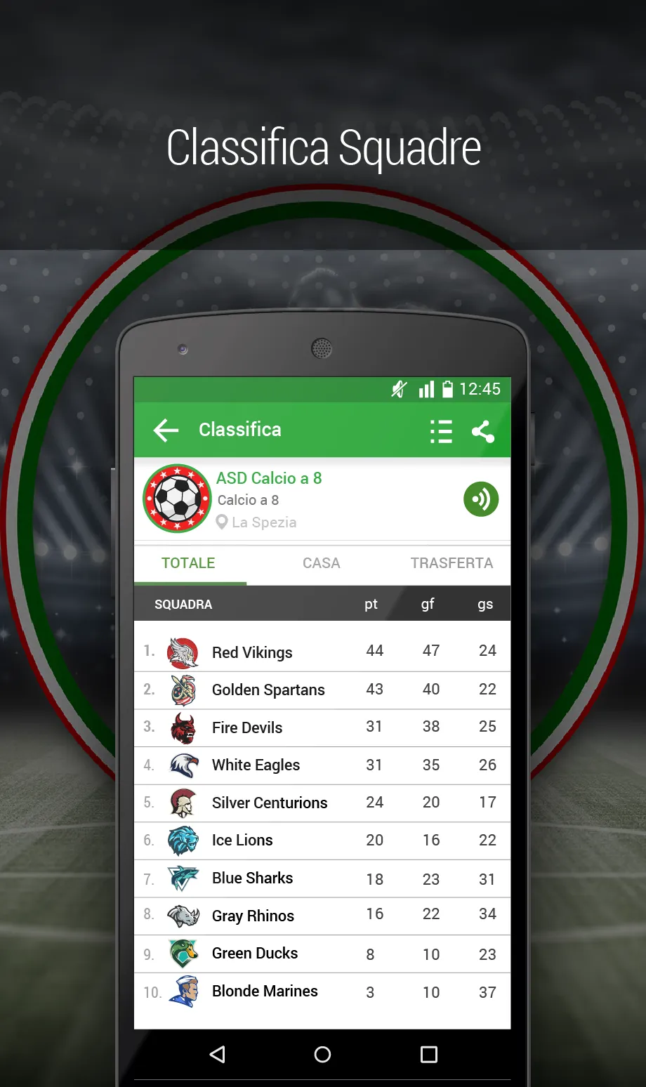 Campionato Spezzino | Indus Appstore | Screenshot