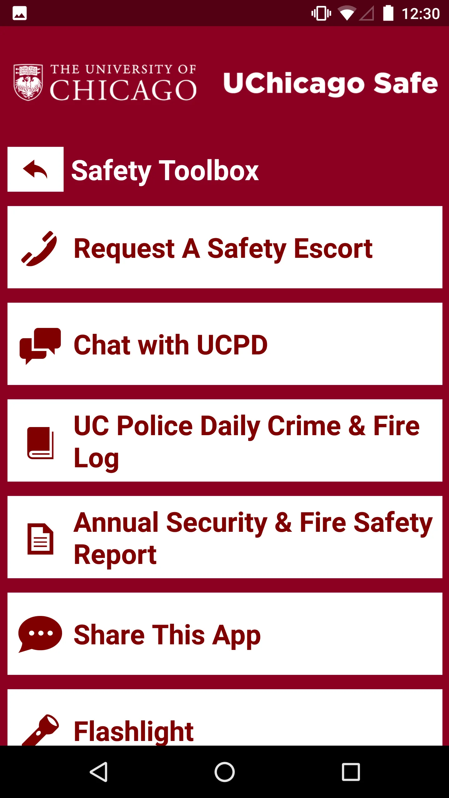 UChicago Safe | Indus Appstore | Screenshot