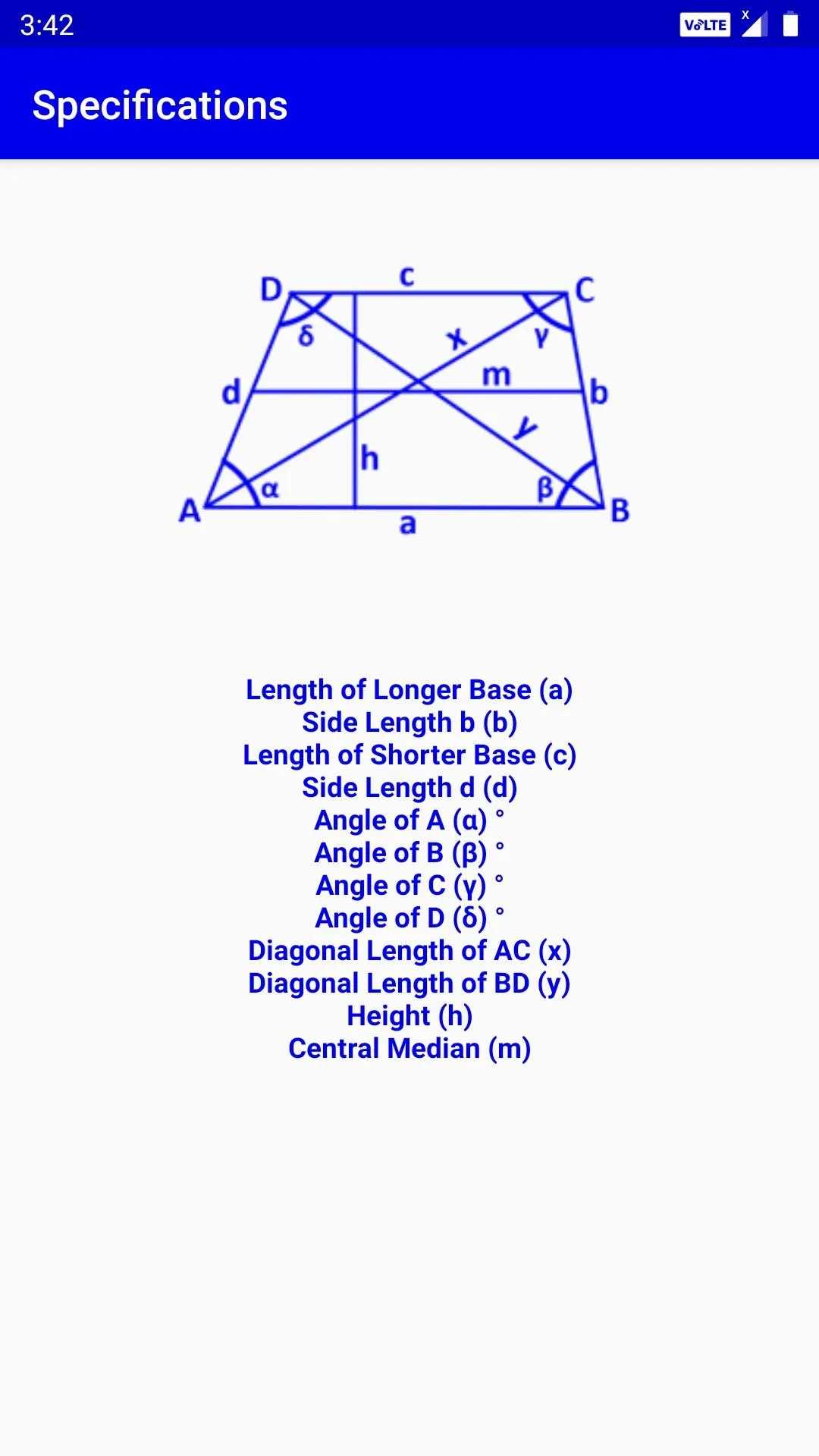 Trapezoid Calculator | Indus Appstore | Screenshot