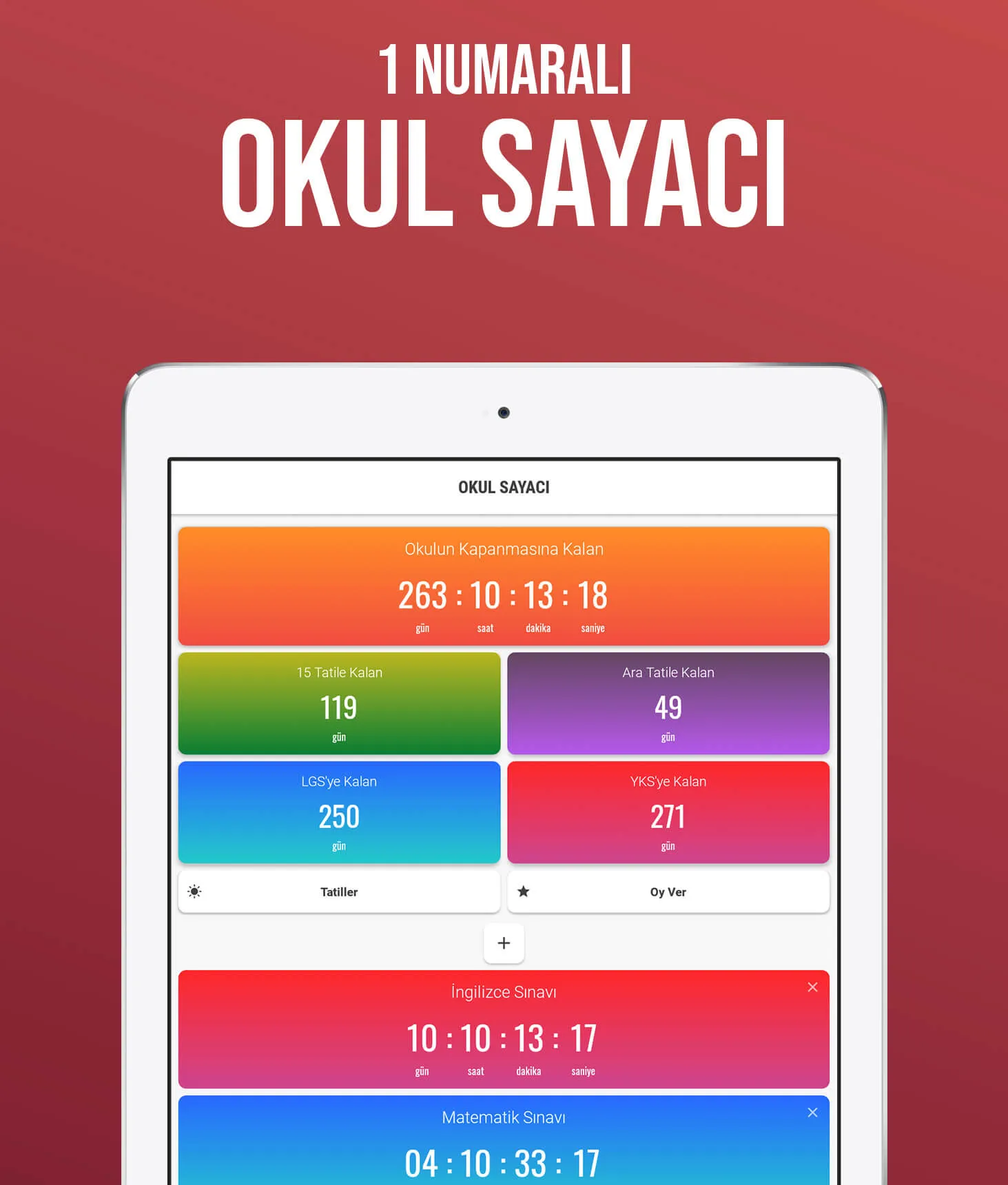 Tatil Sayacı - Okul Sayacı | Indus Appstore | Screenshot